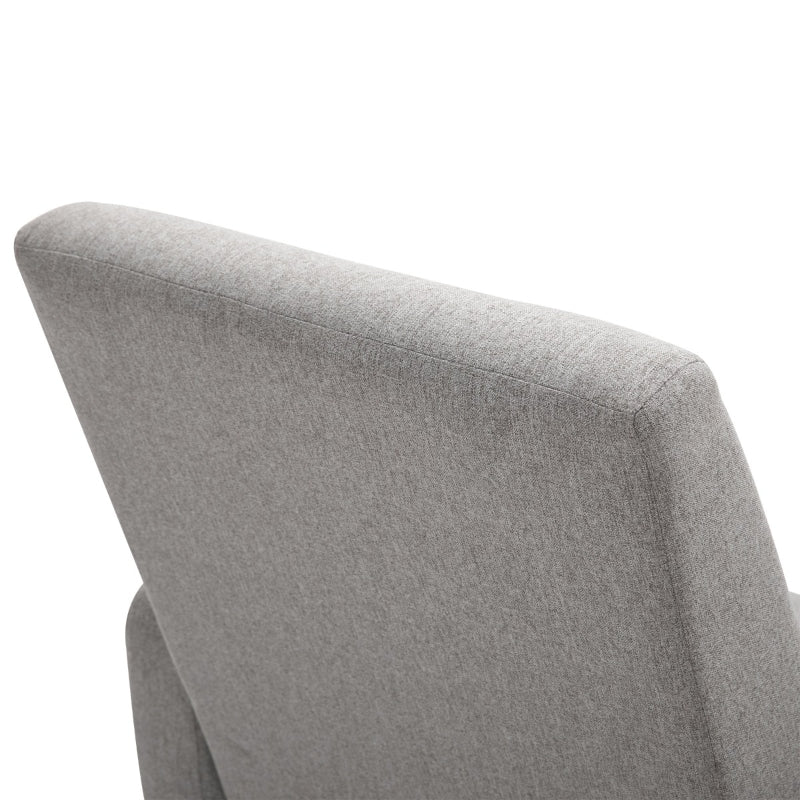 Detail of HOMCOM Nursery Rocker with Curved Wood Base Grey