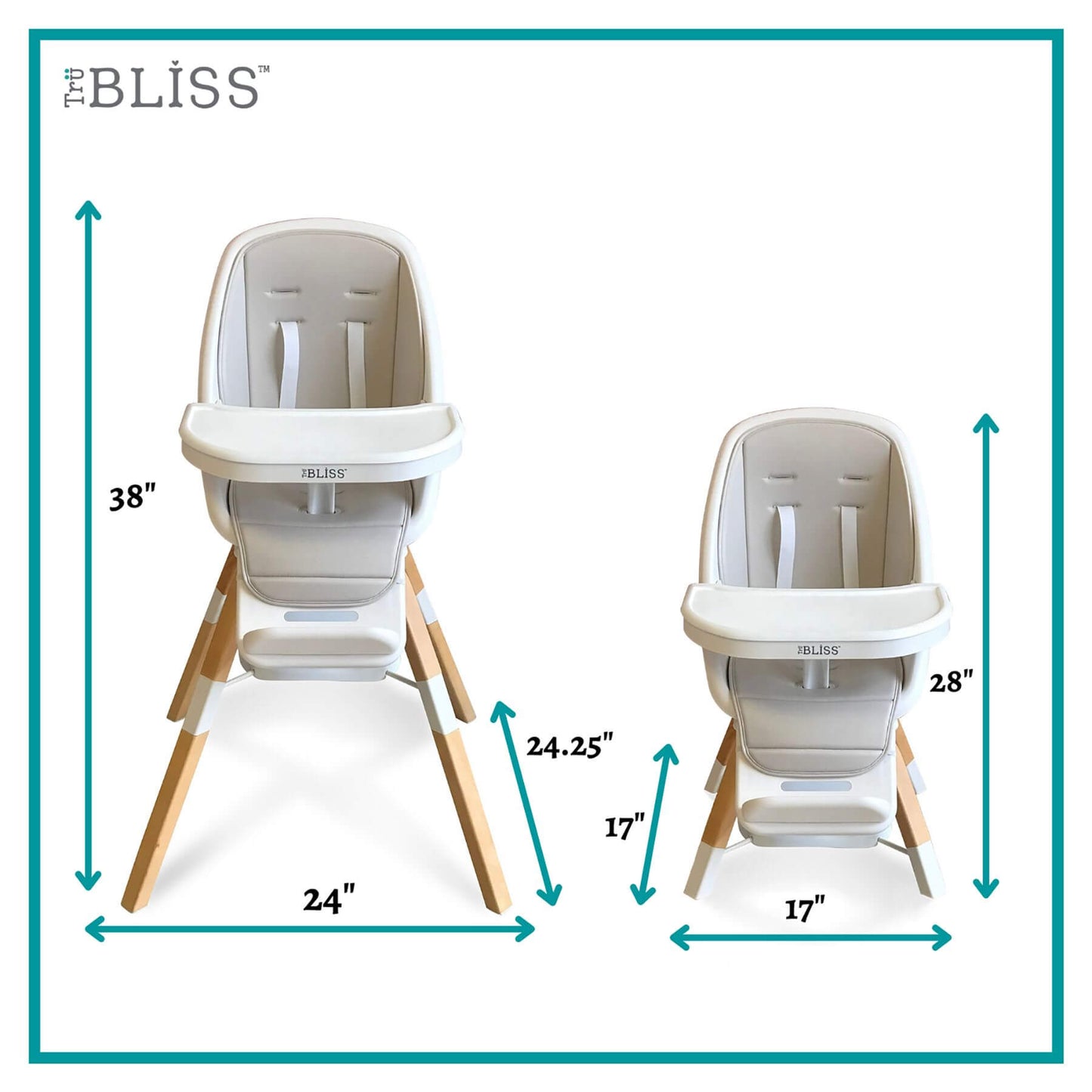 TruBliss 2-in-1 Turn-A-Tot Highchair with 360° Swivel