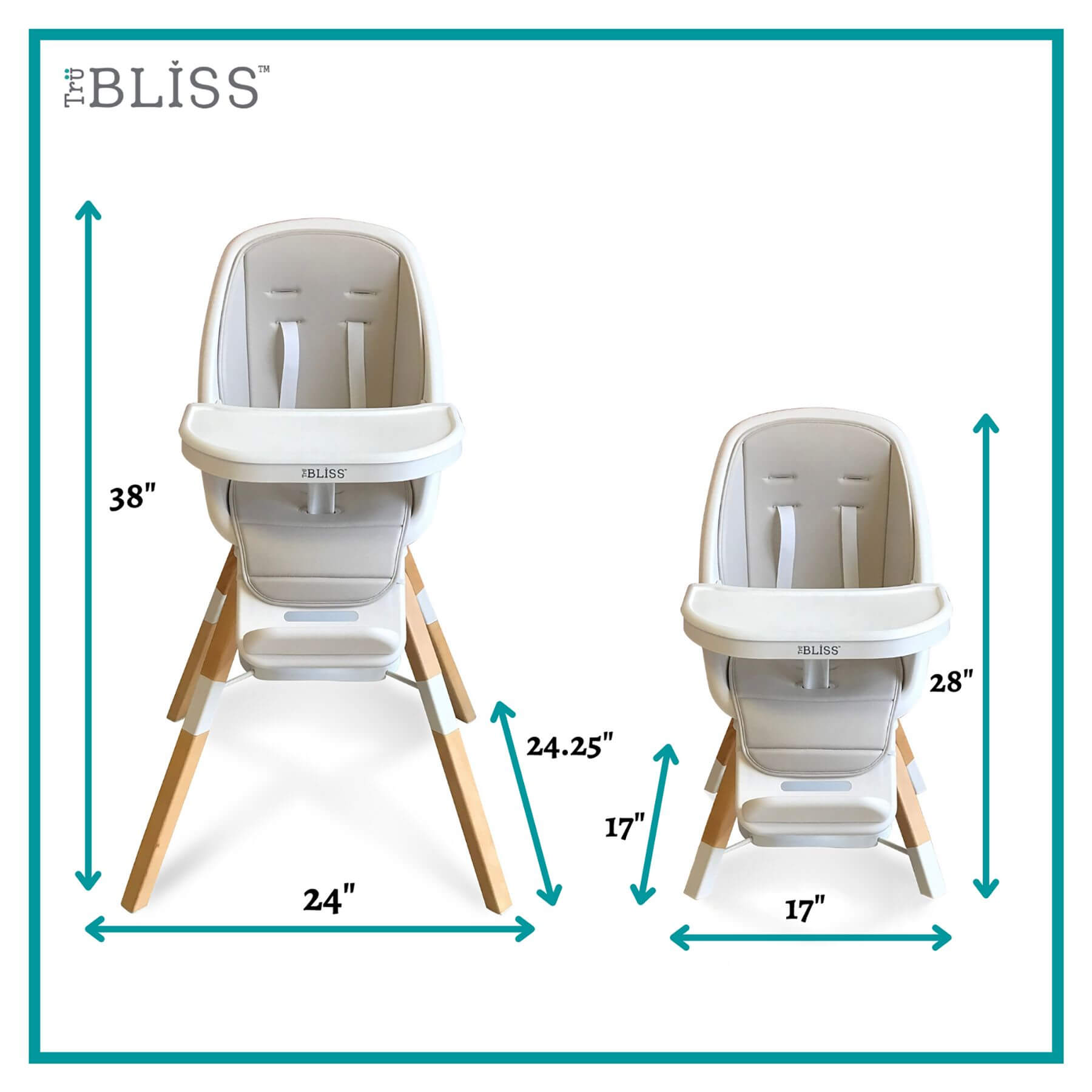TruBliss 2-in-1 Turn-A-Tot Highchair with 360° Swivel