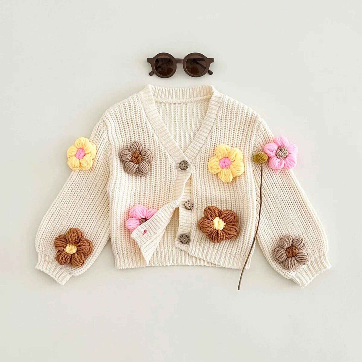 RYAN AND REMI 3D Flower Cardigan