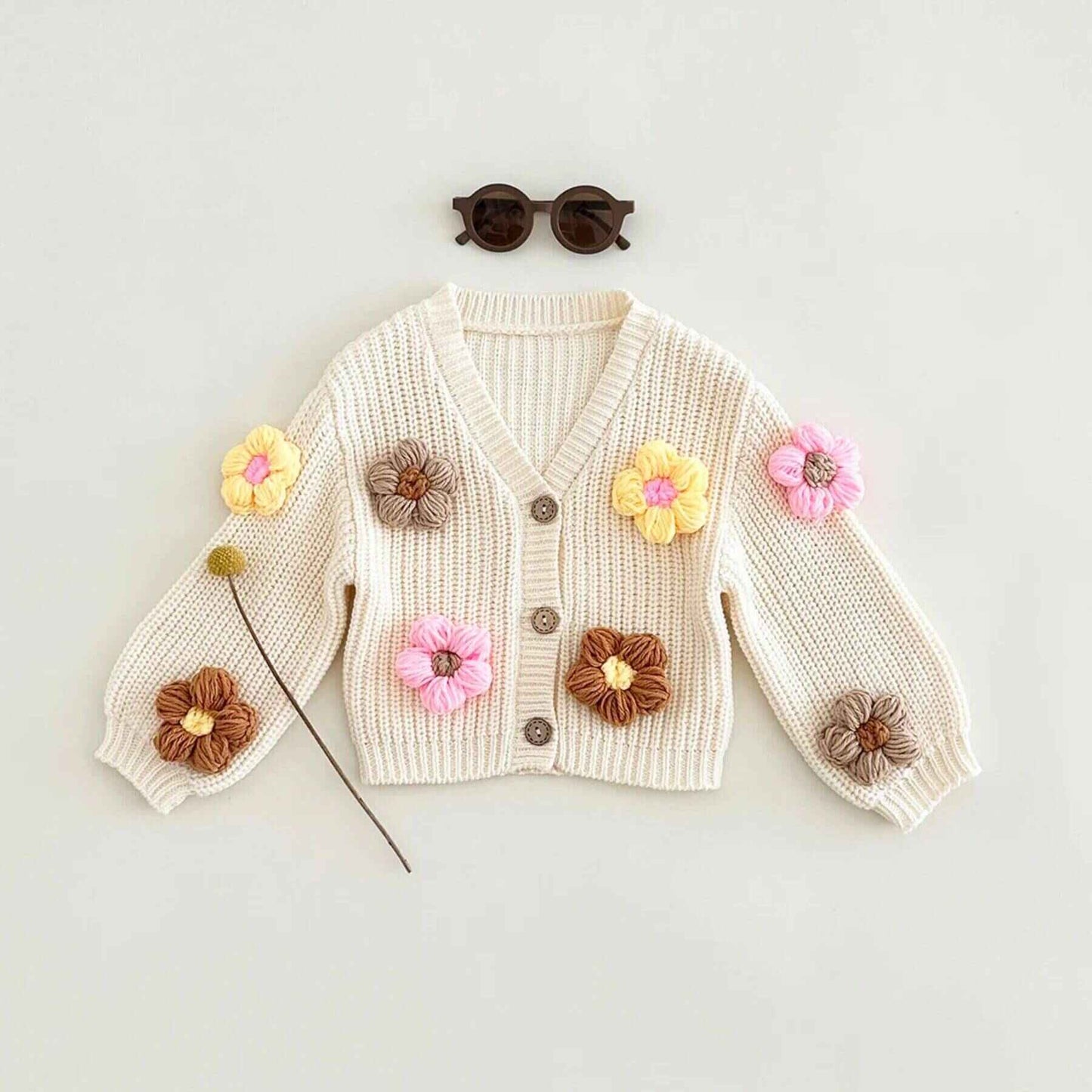 RYAN AND REMI 3D Flower Cardigan