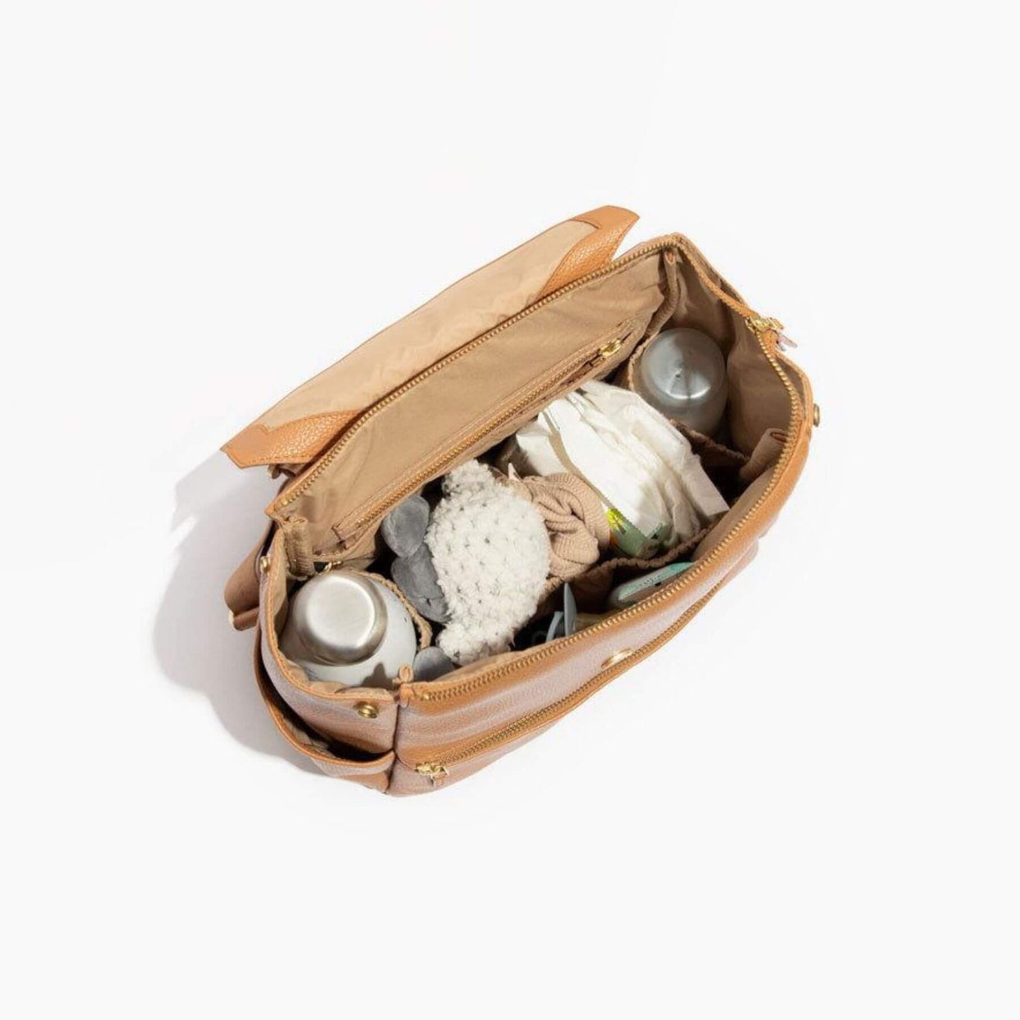 Open Freshly Picked Aspen Mini Classic Bag II with sea-themed items