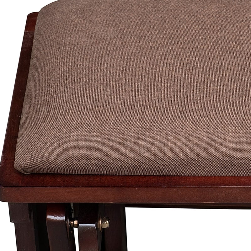 HOMCOM Nursery Glider Rocker with Ottoman | Thick Padded Cushion & Wood Base | Brown
