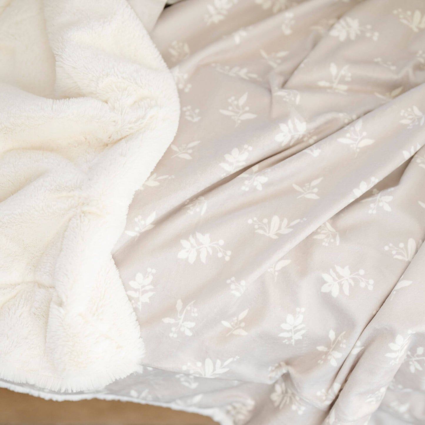 Close-up of Saranoni Minky/Lush Throw Blankets - Lily