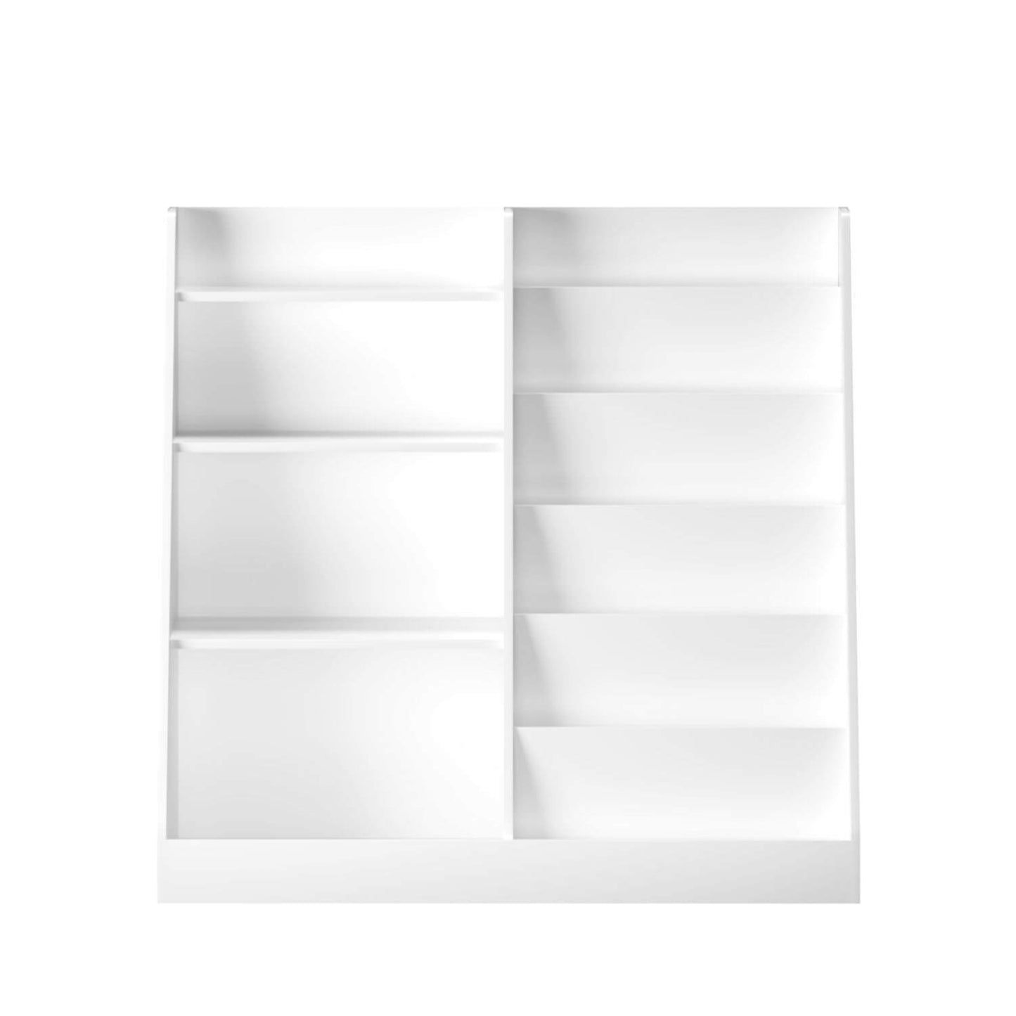 MOONRIVER Multifunctional 4 Tier Wooden Kids Book Shelf - White