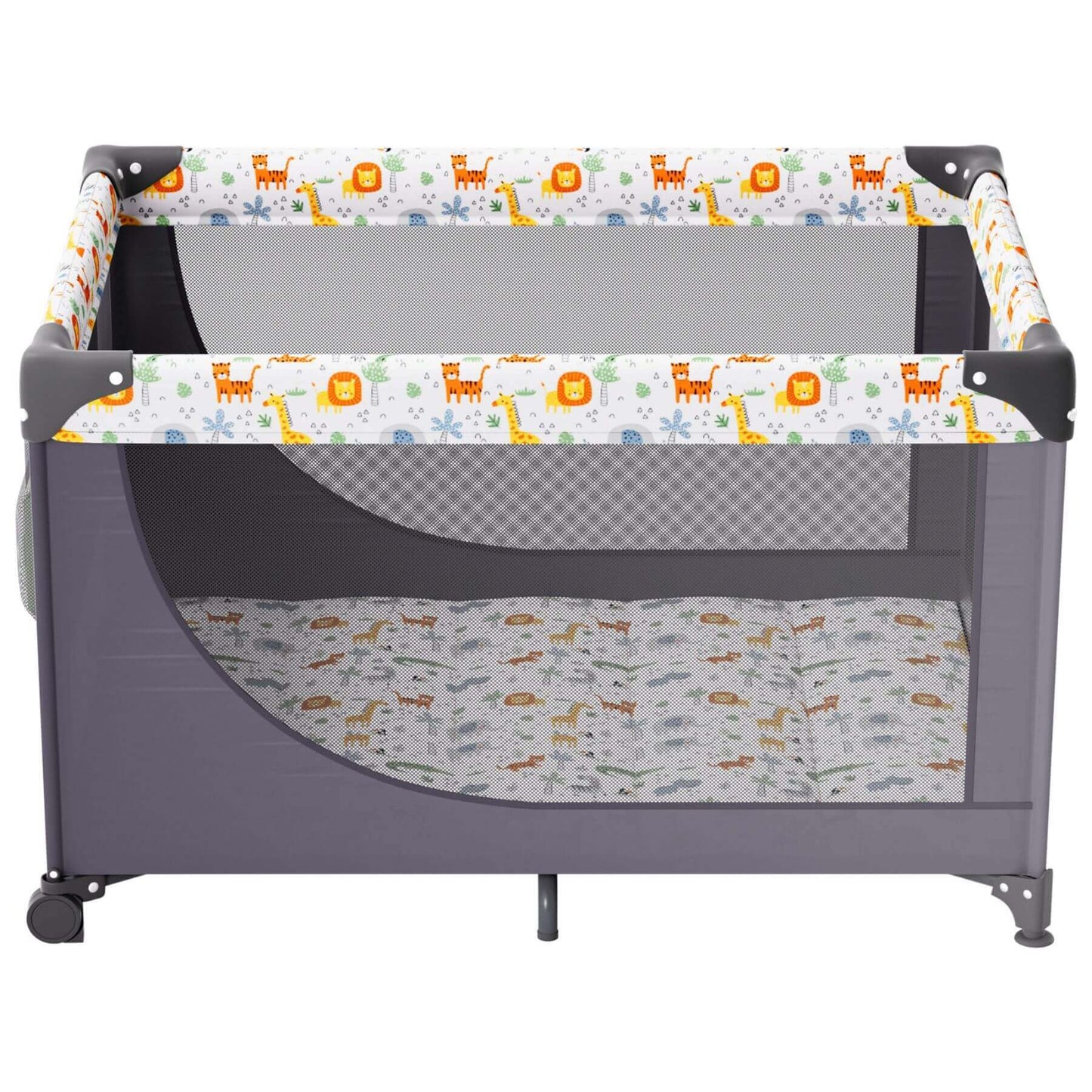 VEVOR Quick-Folding Portable Baby Toddler Fence Play Yard & Wheels