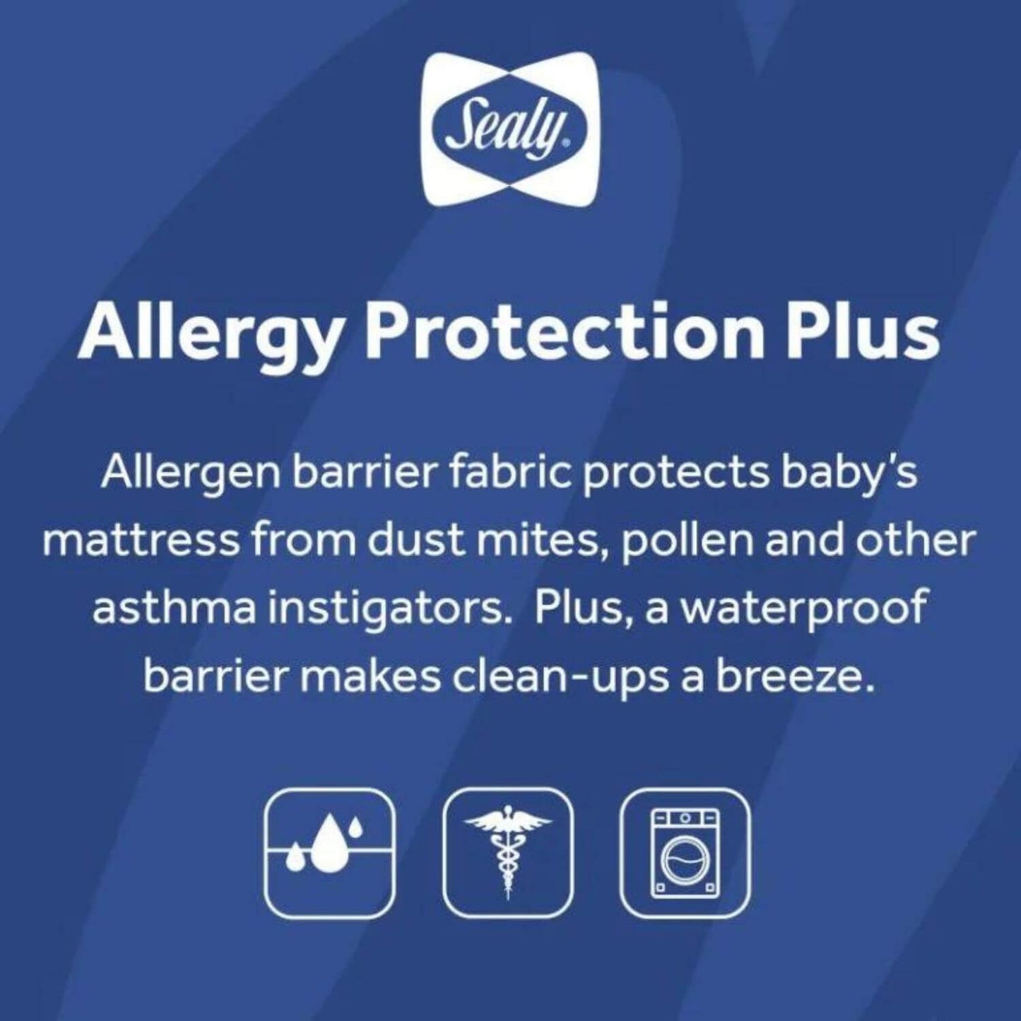 Sealy Allergy Protection Plus Fitted Crib Mattress Pad - Detail