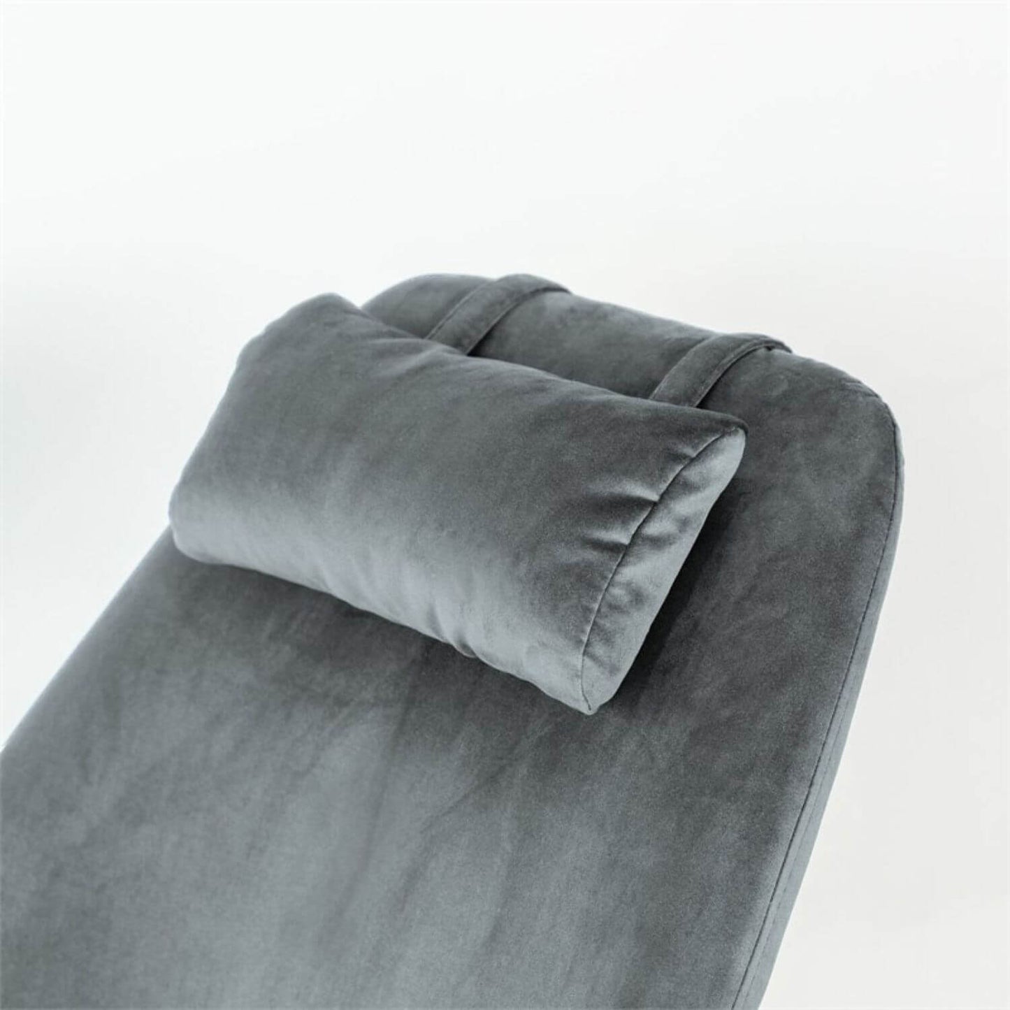 Detail of Ashcroft Chelsea Grey Velvet Nursery Rocking Chair