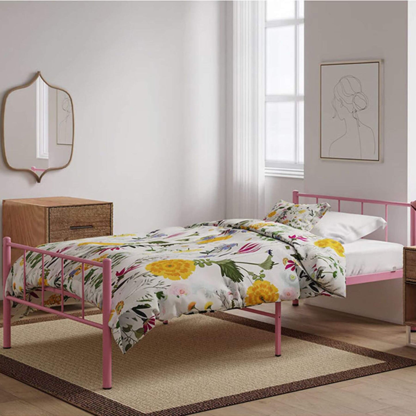 Busy Kids Austin Twin Bed Pink
