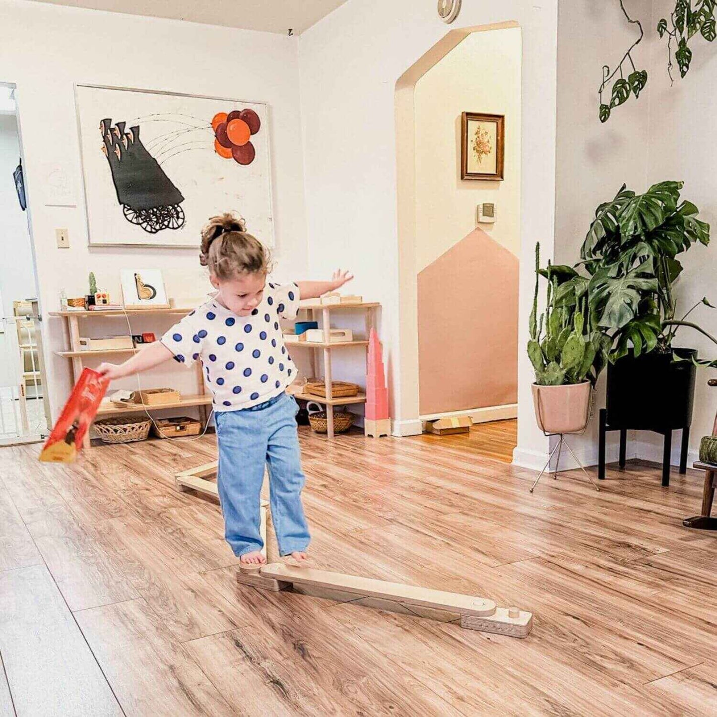 Girl Playing Balance Beam