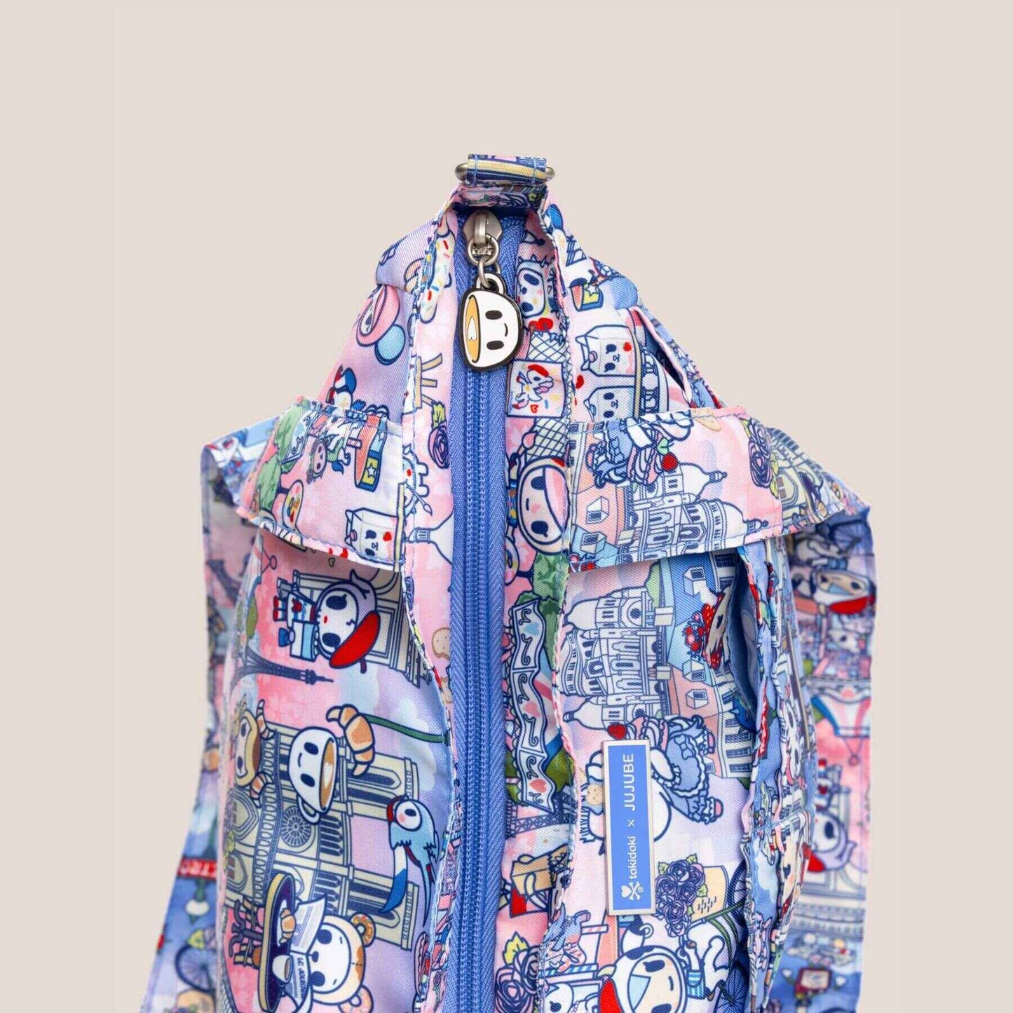 Close-up of tokidoki Be Light Tote Bag - C'est la vie à Paris