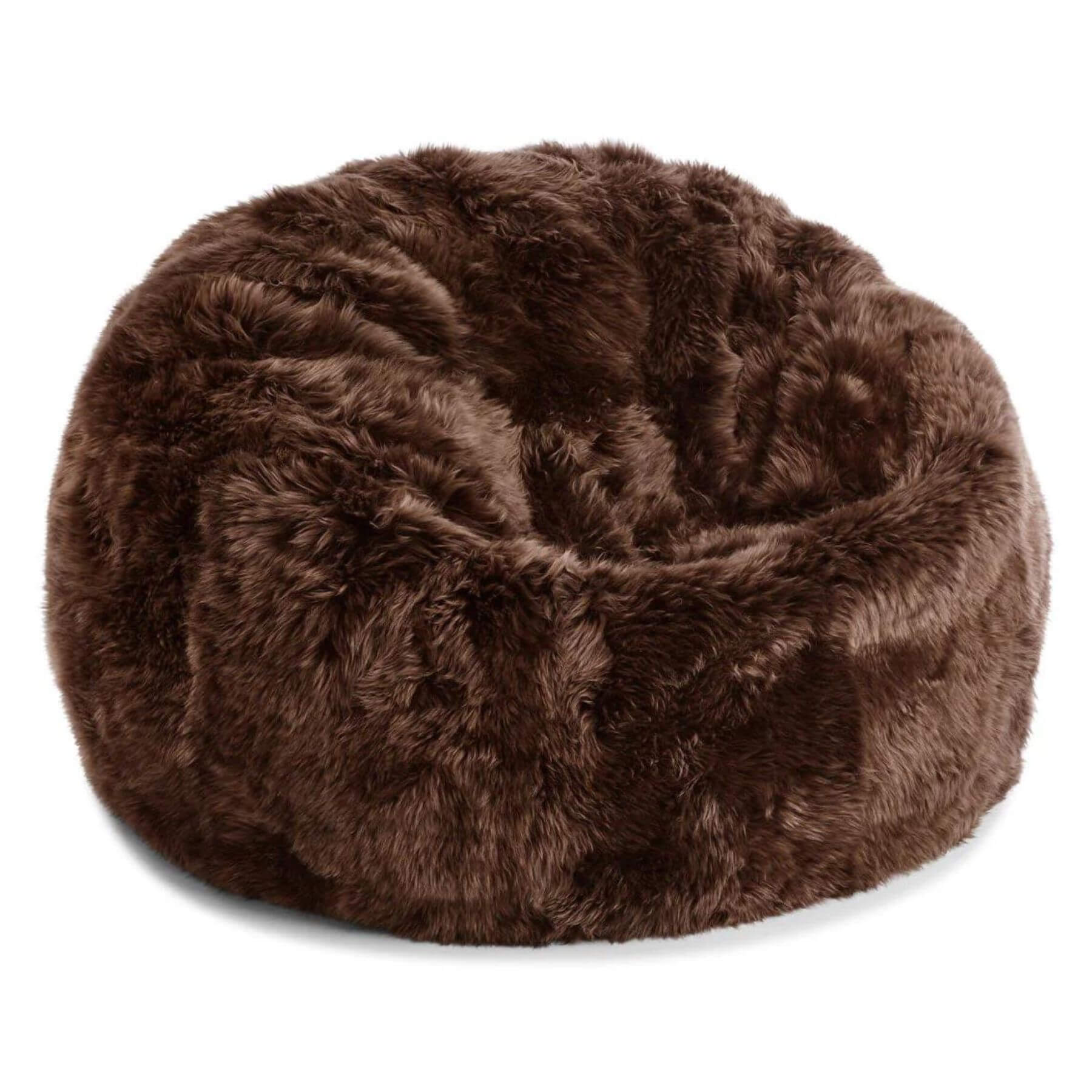 Bean Bag Chair, New Zealand Sheepskin, LW, Chocolate