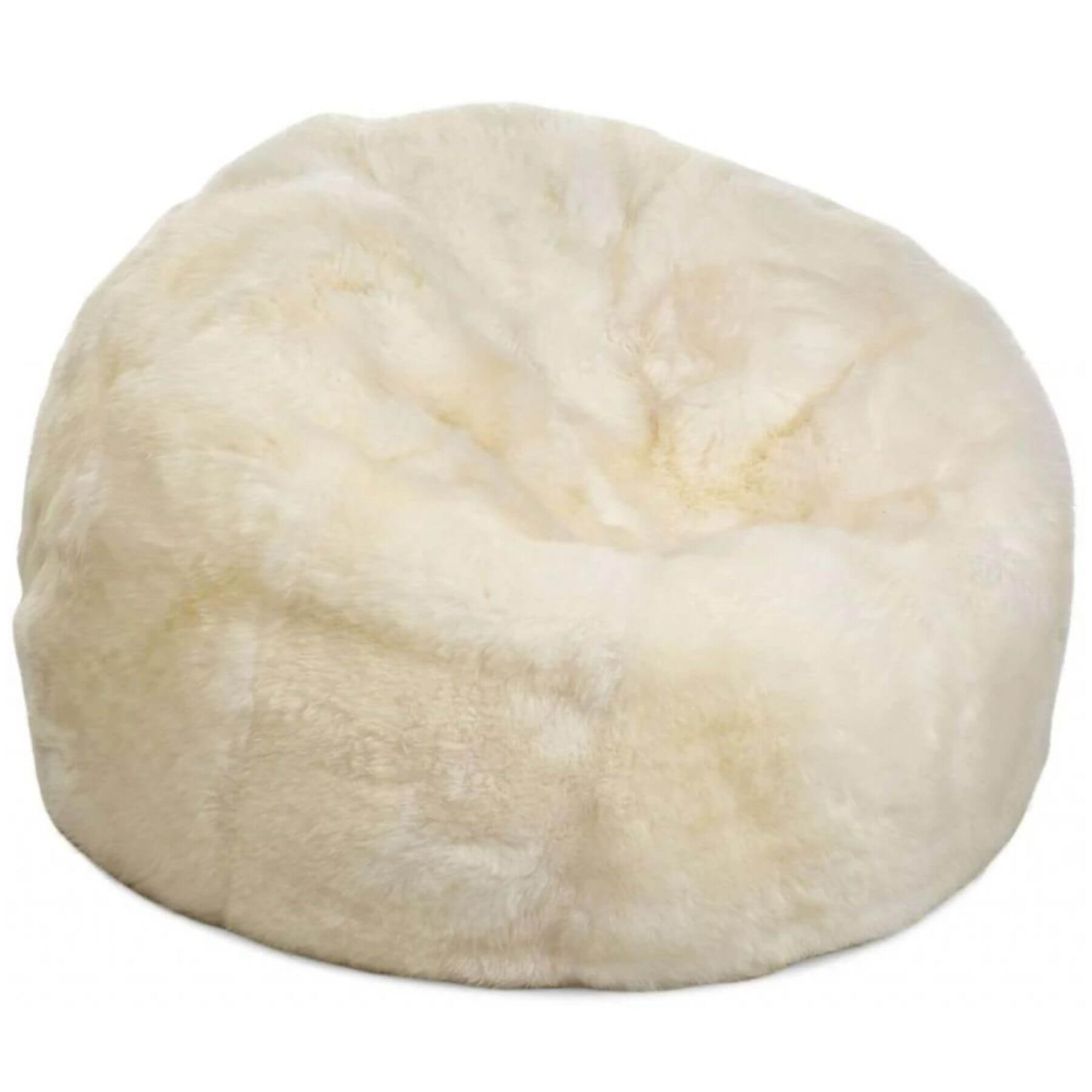 Bean Bag Chair, New Zealand Sheepskin, LW, Ivory