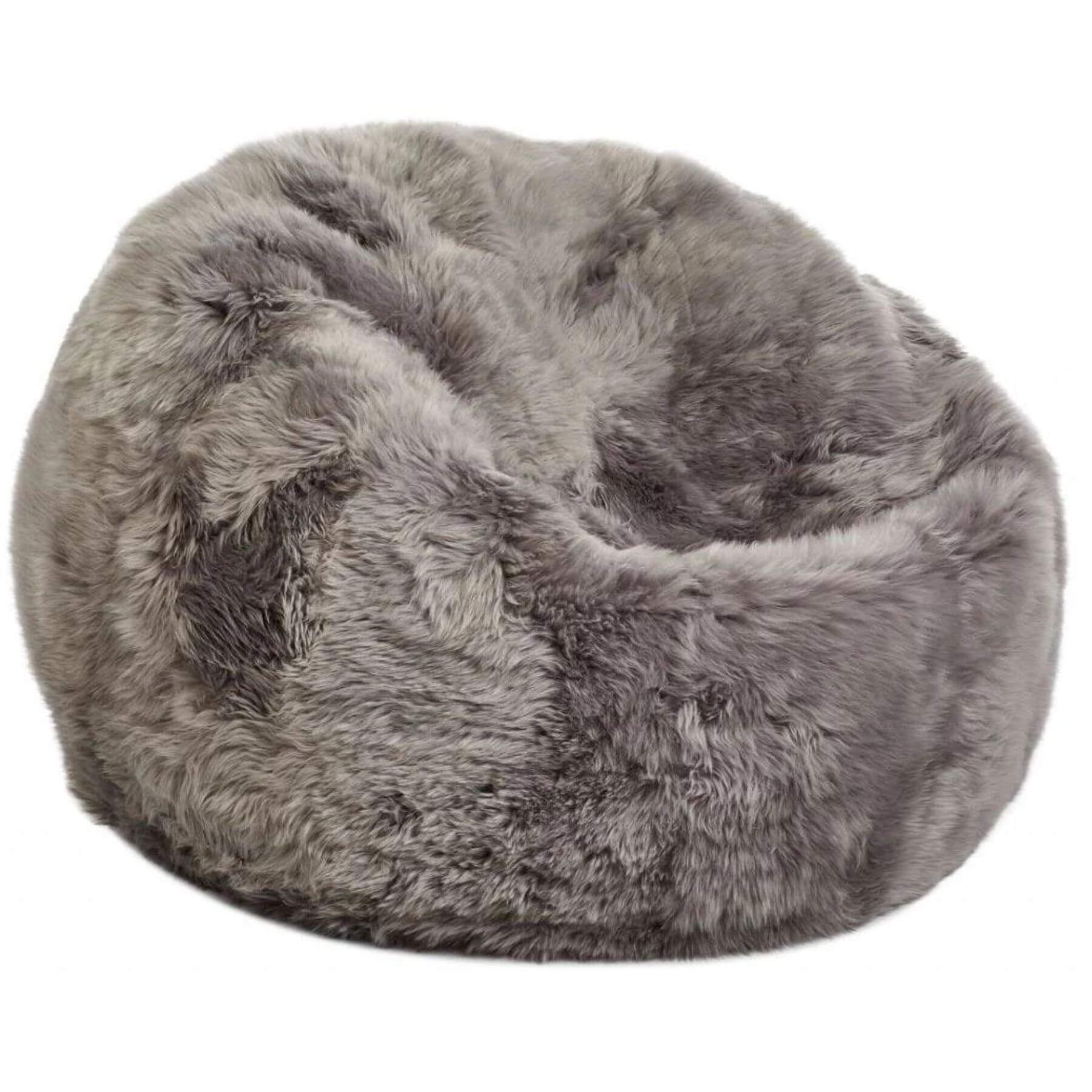 Bean Bag Chair, New Zealand Sheepskin, LW, Light Grey
