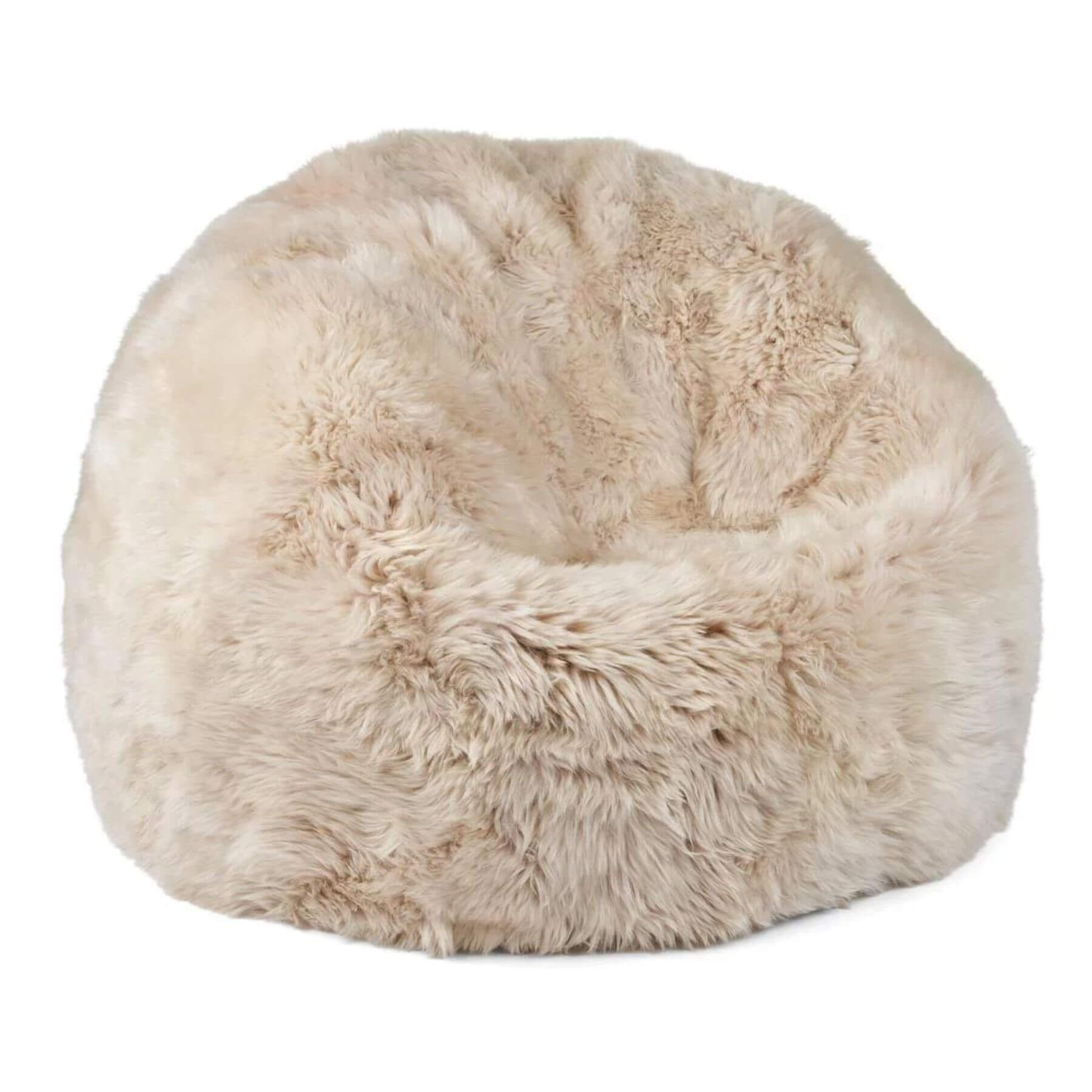 Bean Bag Chair, New Zealand Sheepskin, LW, Linen