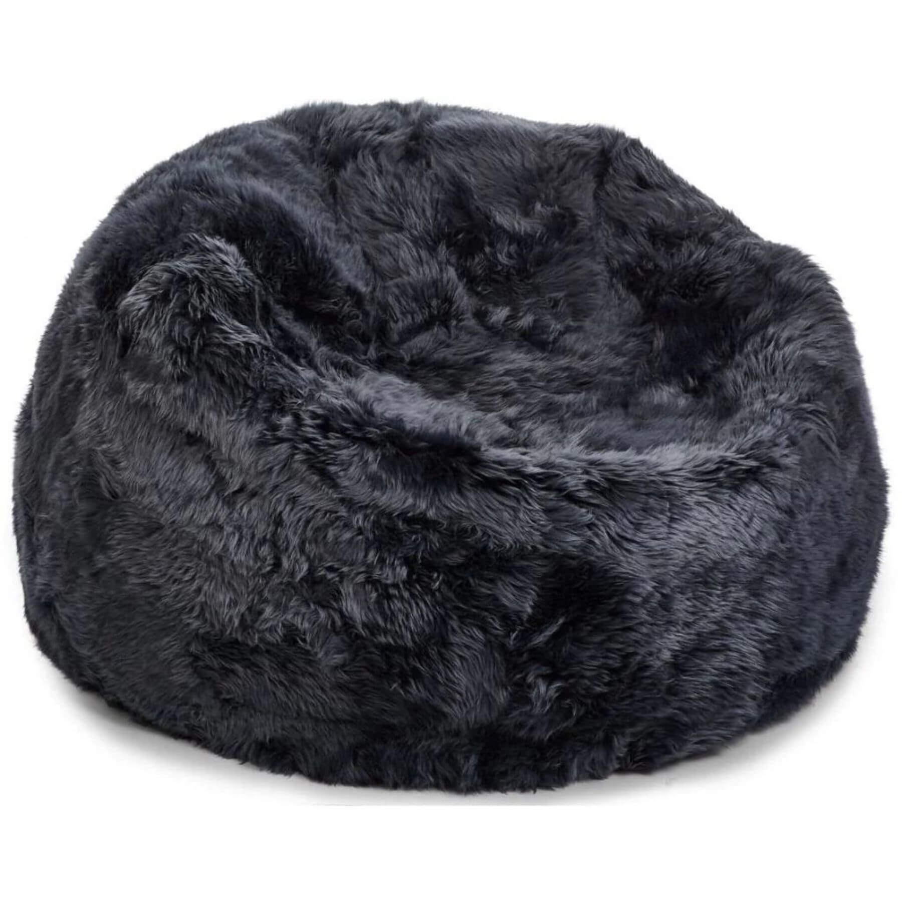 Bean Bag Chair, New Zealand Sheepskin, LW, Navy