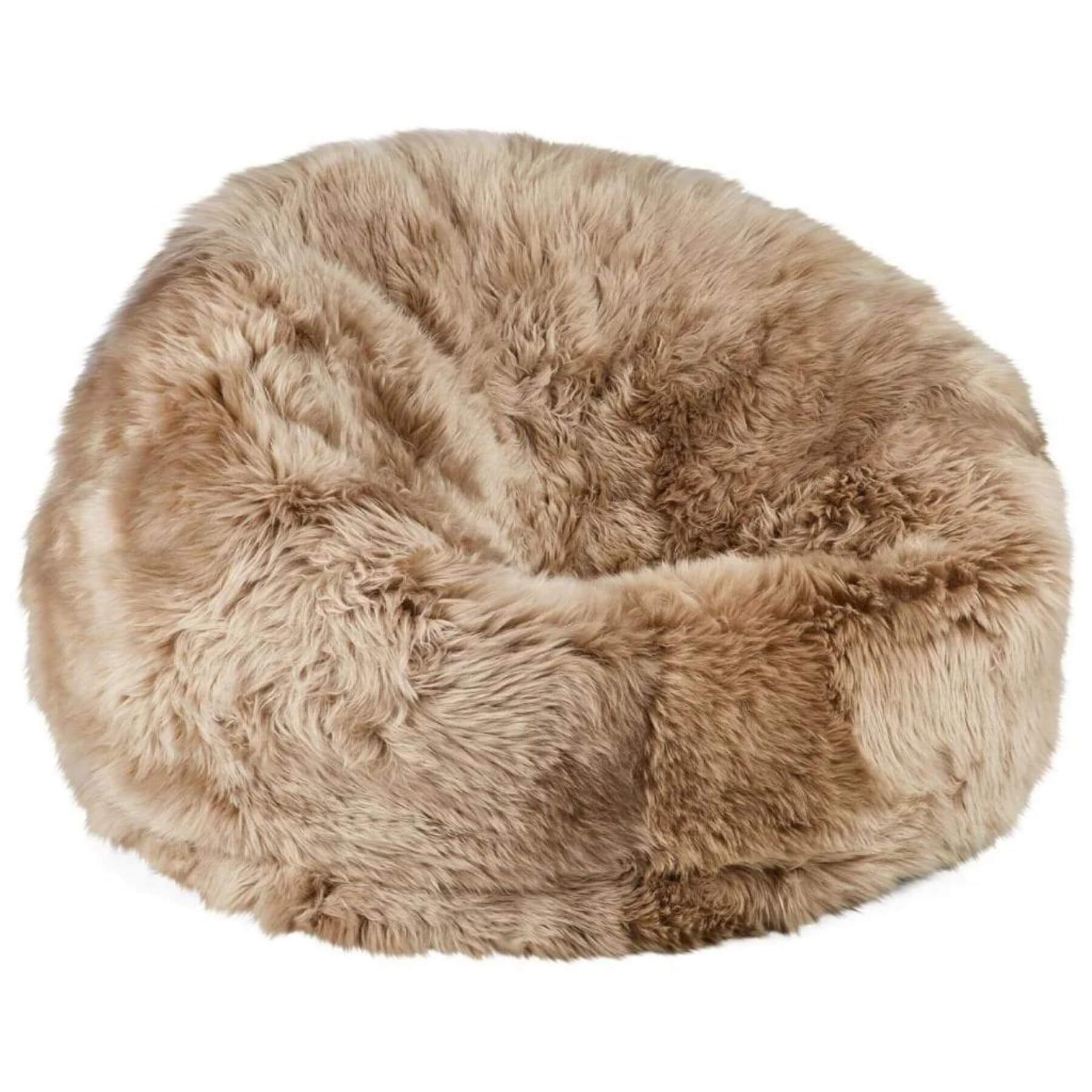 Bean Bag Chair, New Zealand Sheepskin, Taupe