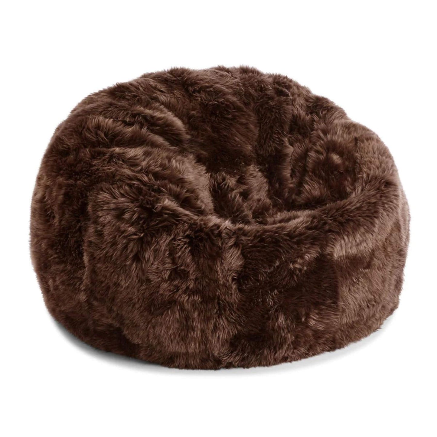 Natures Collection Bean Bag, New Zealand Sheepskin, LW, Chocolate