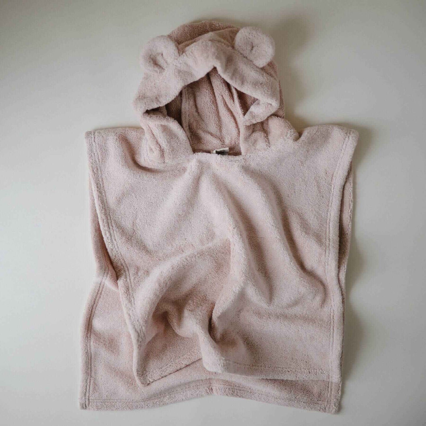 Mushie Bear Poncho Towel Blush