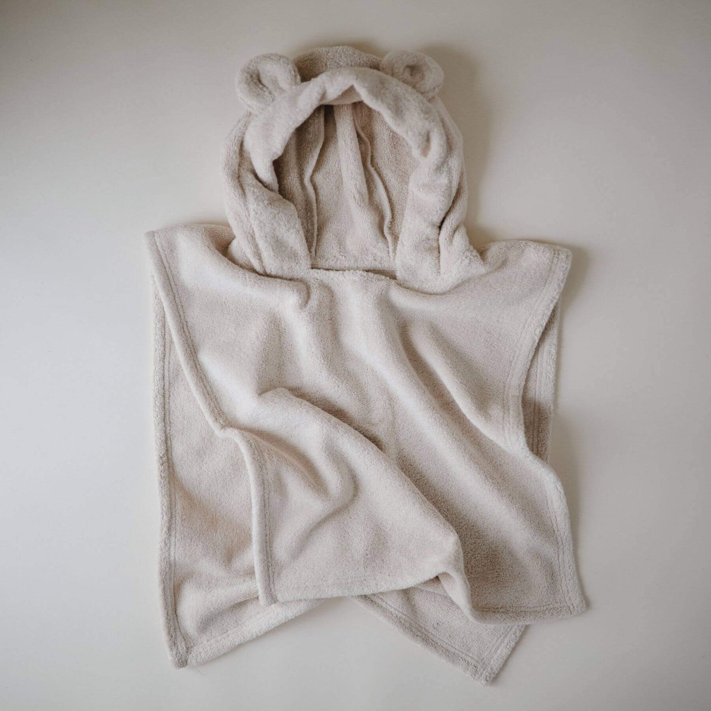 Mushie Bear Poncho Towel Fog