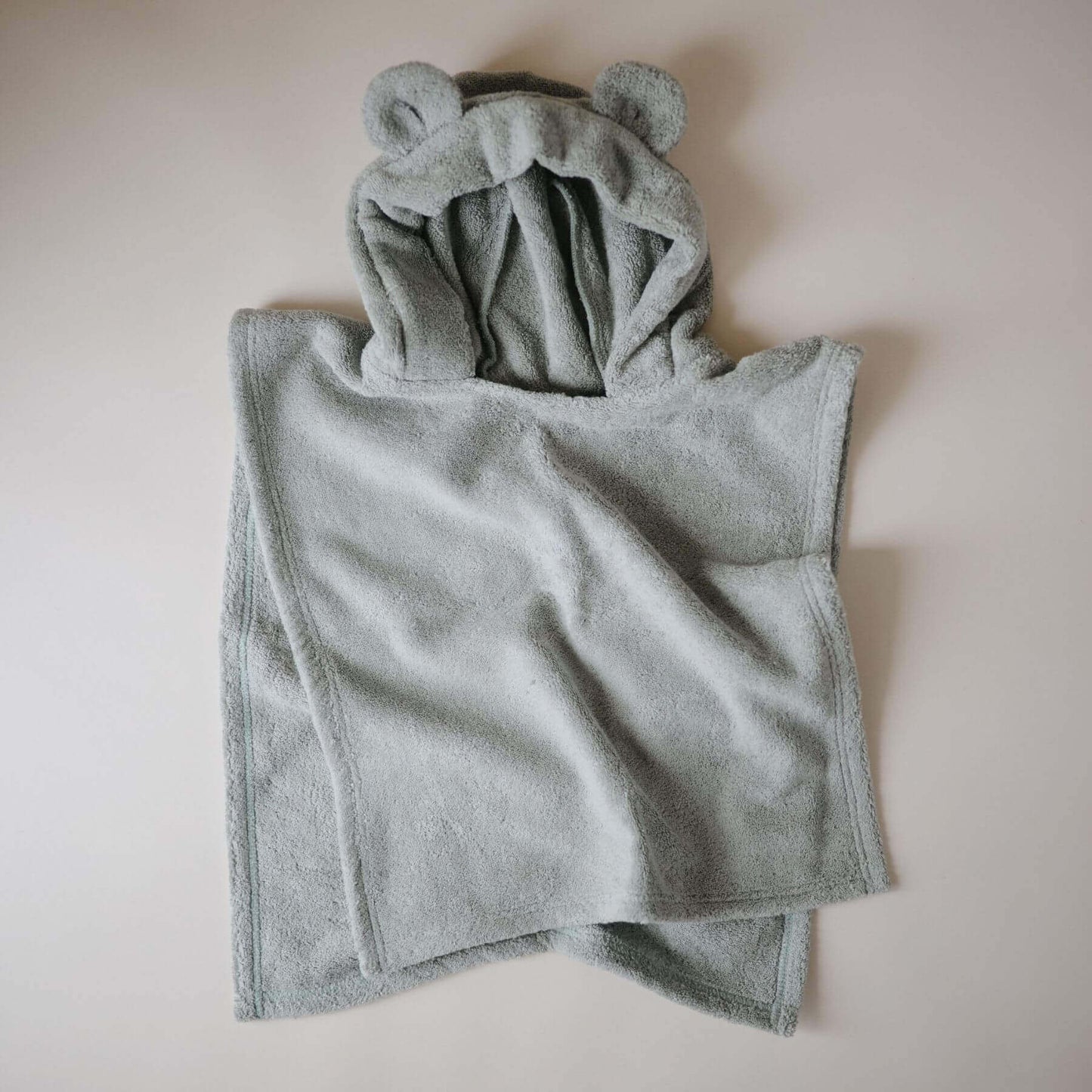 Mushie Bear Poncho Towel Moss
