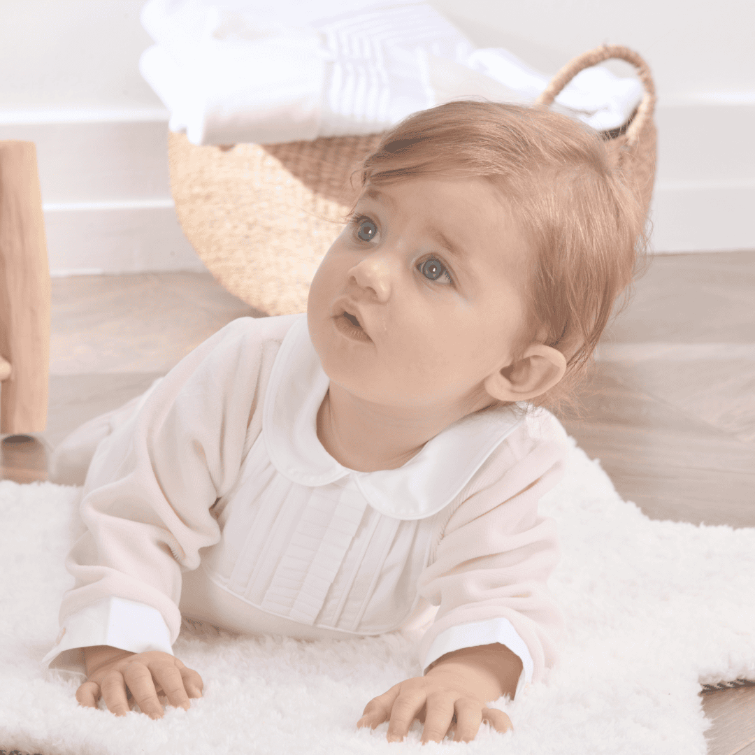 Bebe Sweeny BELLA | Girls Pink Velour Babygrow