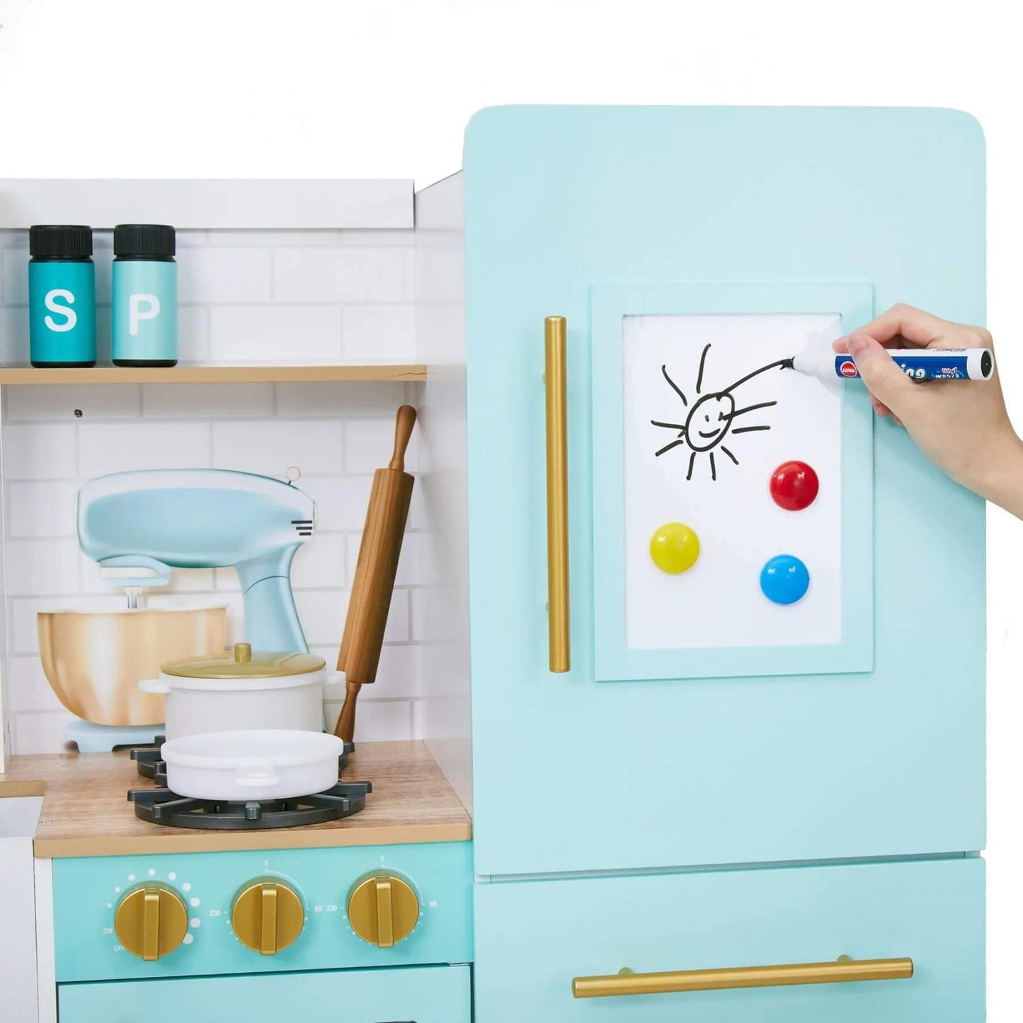 Detail of Teamson Kids Biscay Delight Classic Play Kitchen Mint