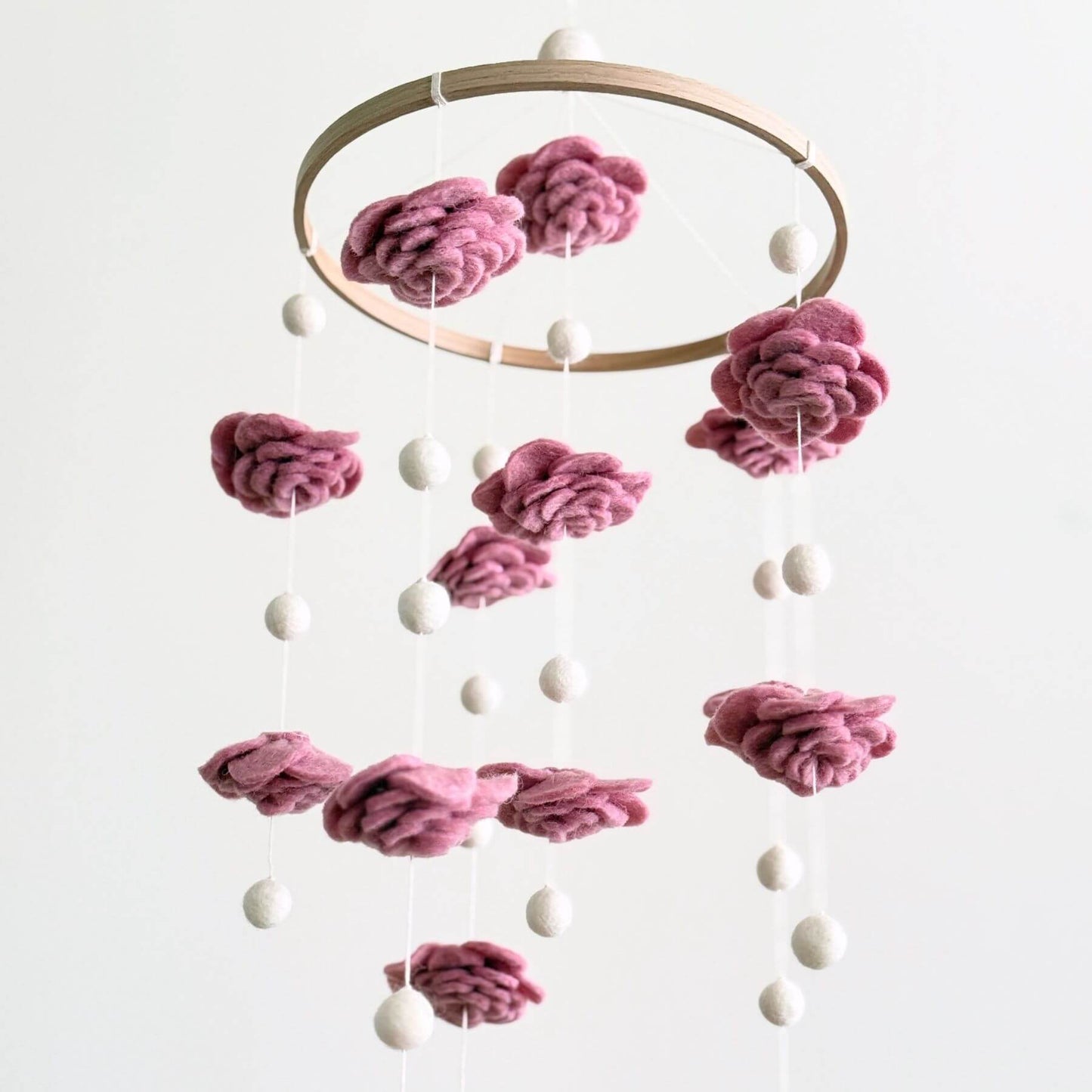Ganapati Crafts Co. Blush Rose Flower Baby Mobile