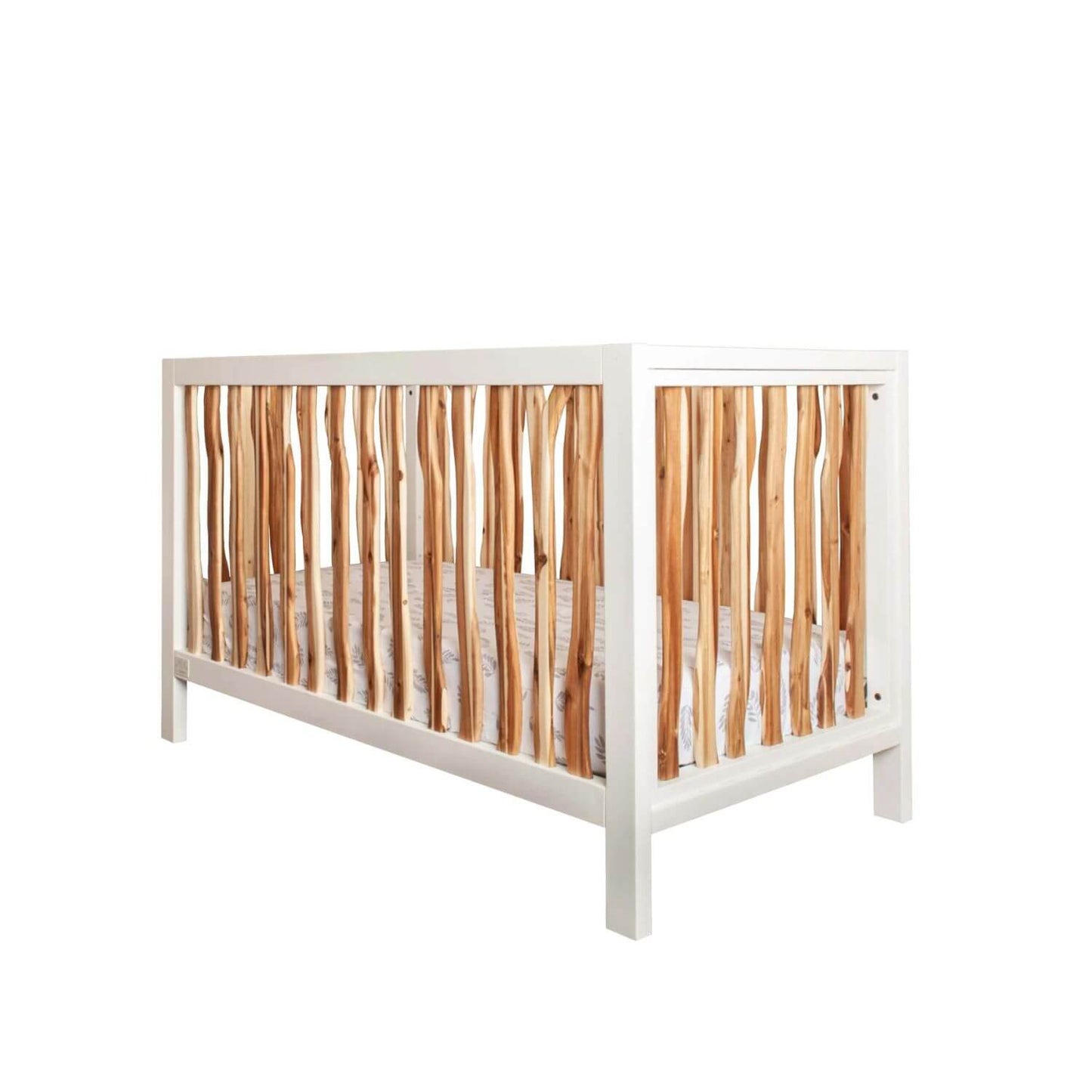 Milk Street Branch 4-in-1 Convertible Crib Acacia with Snow