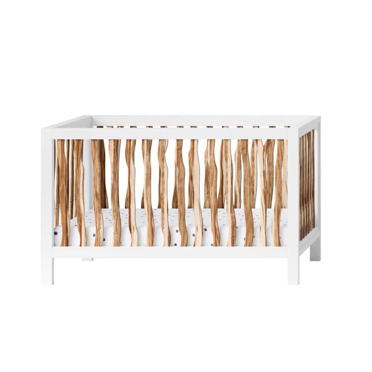 Milk Street Branch 4-in-1 Convertible Crib Acacia with Snow