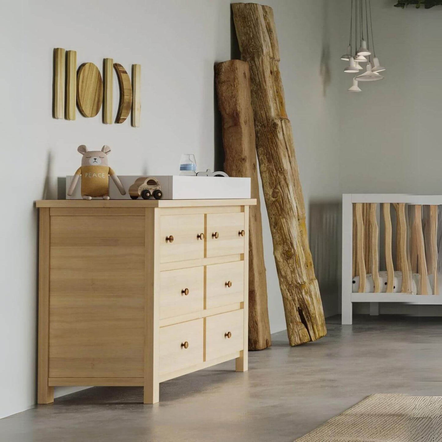 Milk Street Branch 6 Drawer Double Dresser Natural - Lifestyle