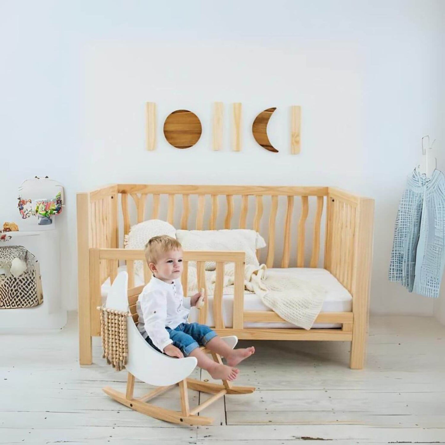 Milk Street Baby Branch Toddler Bed Conversion Kit Natural - Lifestyle