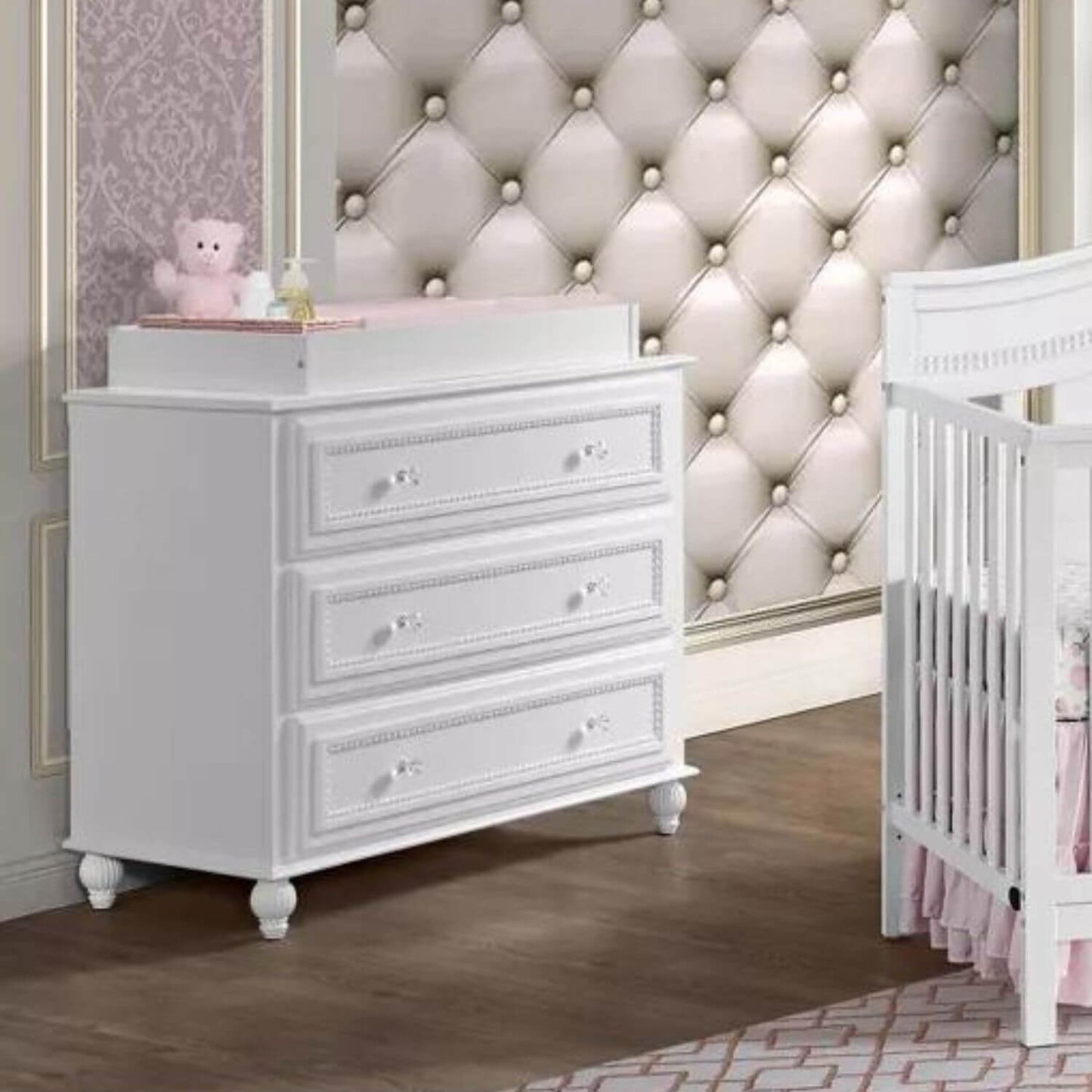 Oxford Baby Briella Changing Topper For 3-Drawer | White