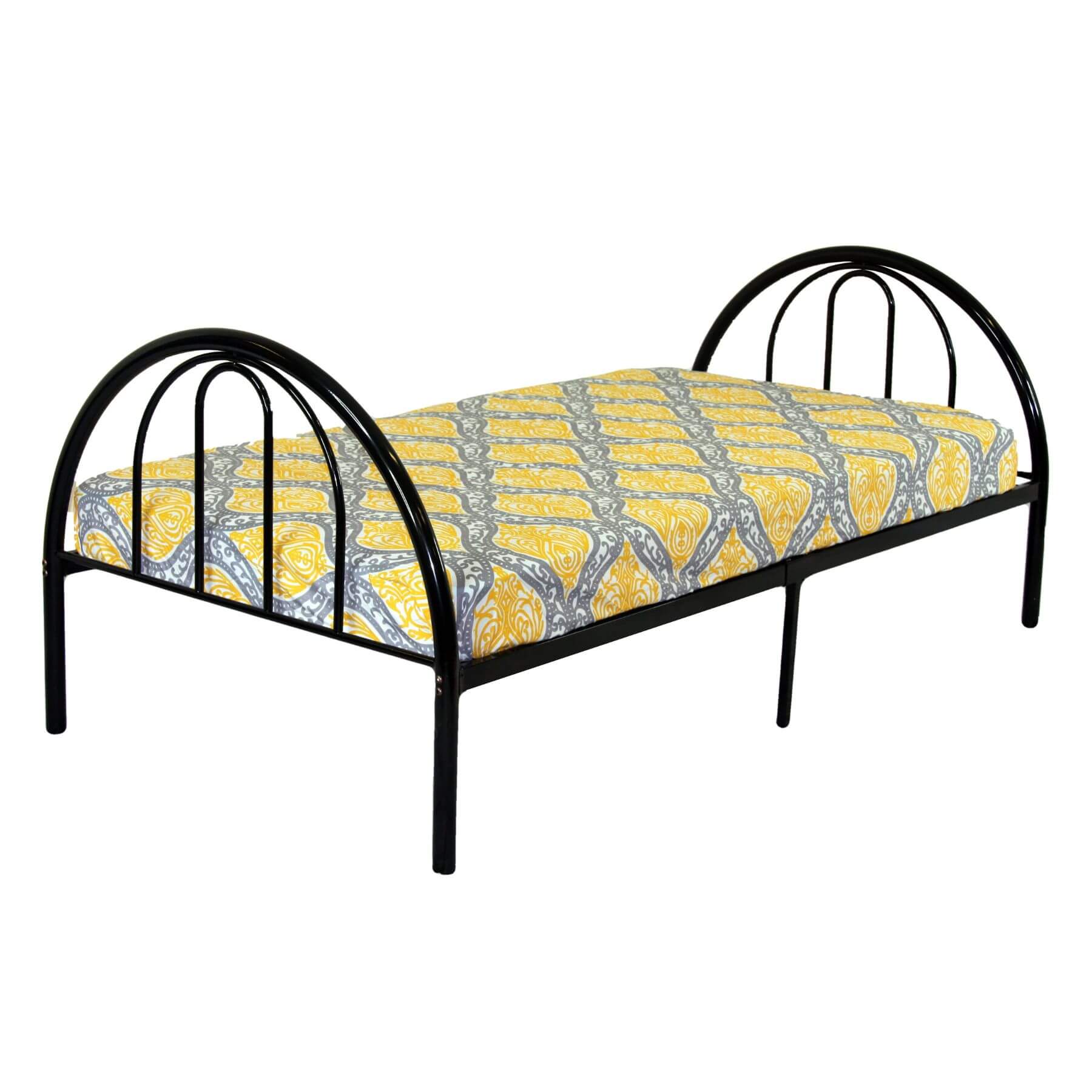 Busy Kids Brooklyn Metal Twin Bed Black