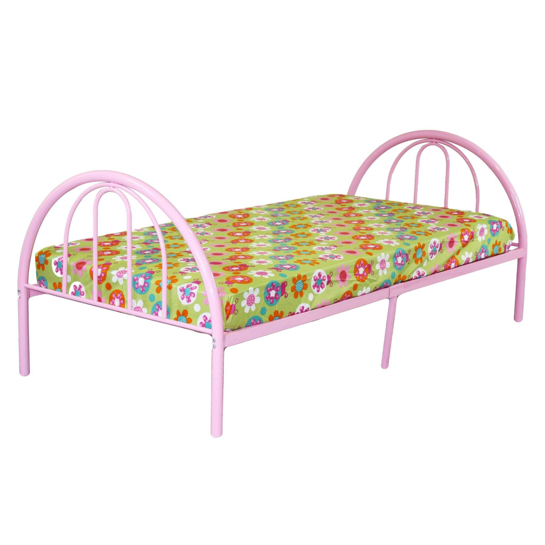 Busy Kids Brooklyn Metal Twin Bed Pink
