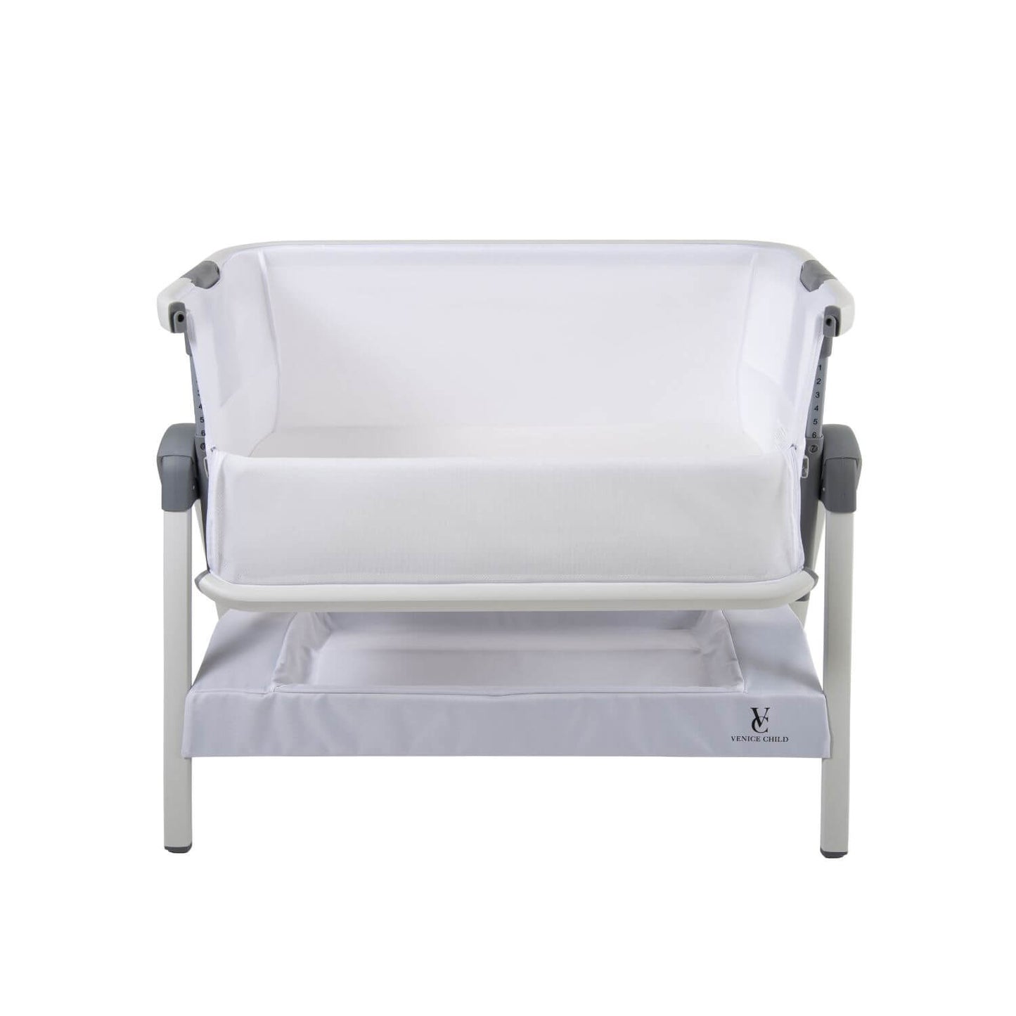 Venice Child California Dreaming Bedside Bassinet | White & White