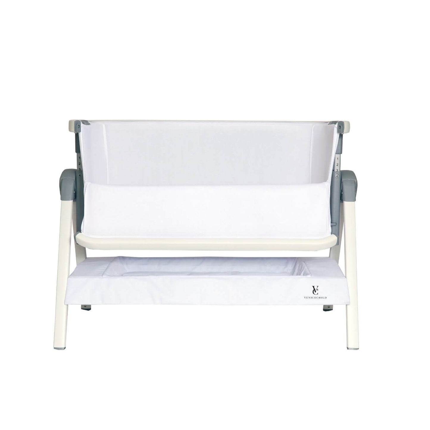 Venice Child California Dreaming Bedside Bassinet | White & White