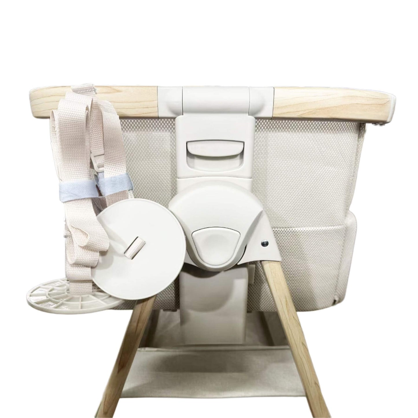 California Dreaming Bedside Bassinet - Taupe & Wood