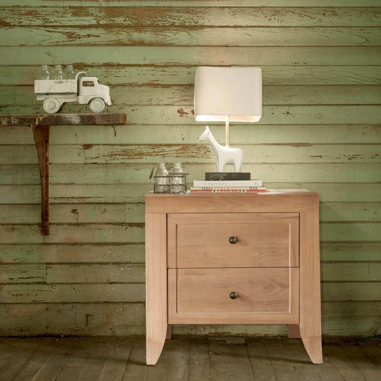 Milk Street Baby Cameo 2 Drawer Nightstand Toast - Lifestyle