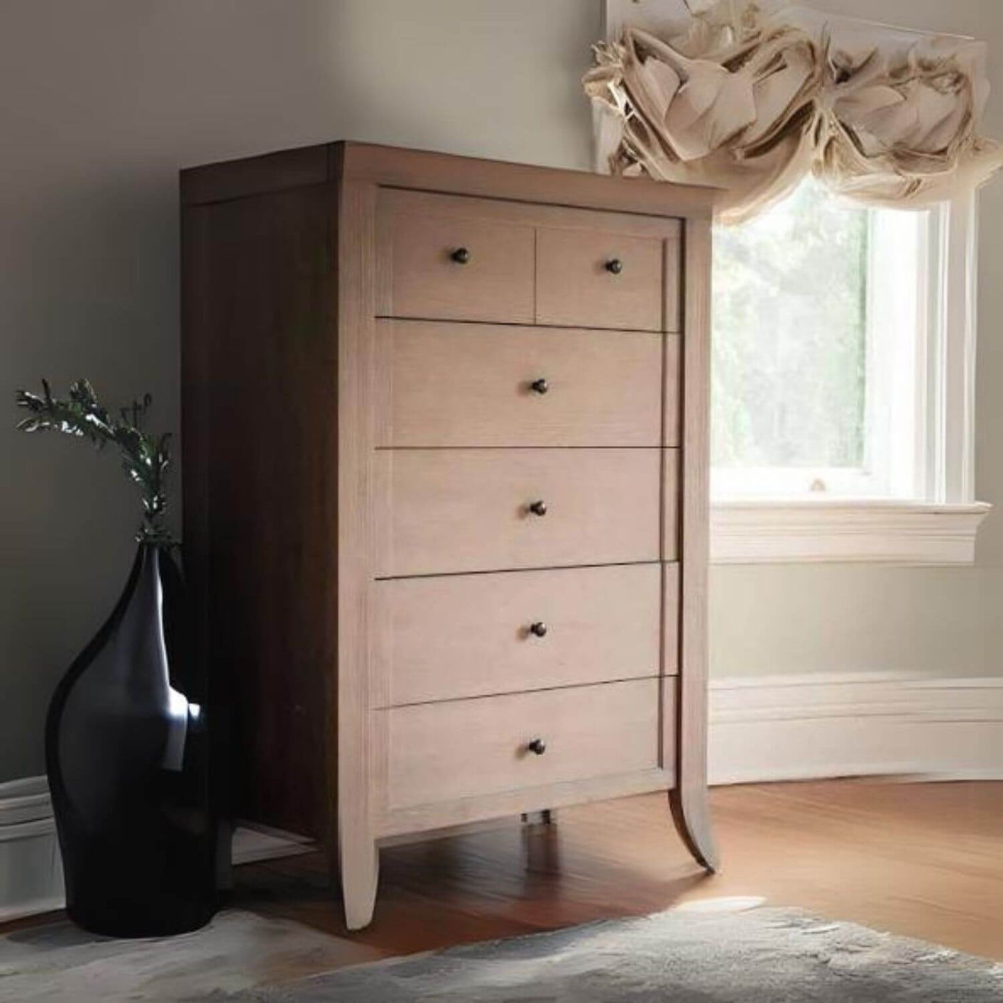 Milk Street Baby Cameo 5 Drawer Chest Toast - Lifestyle