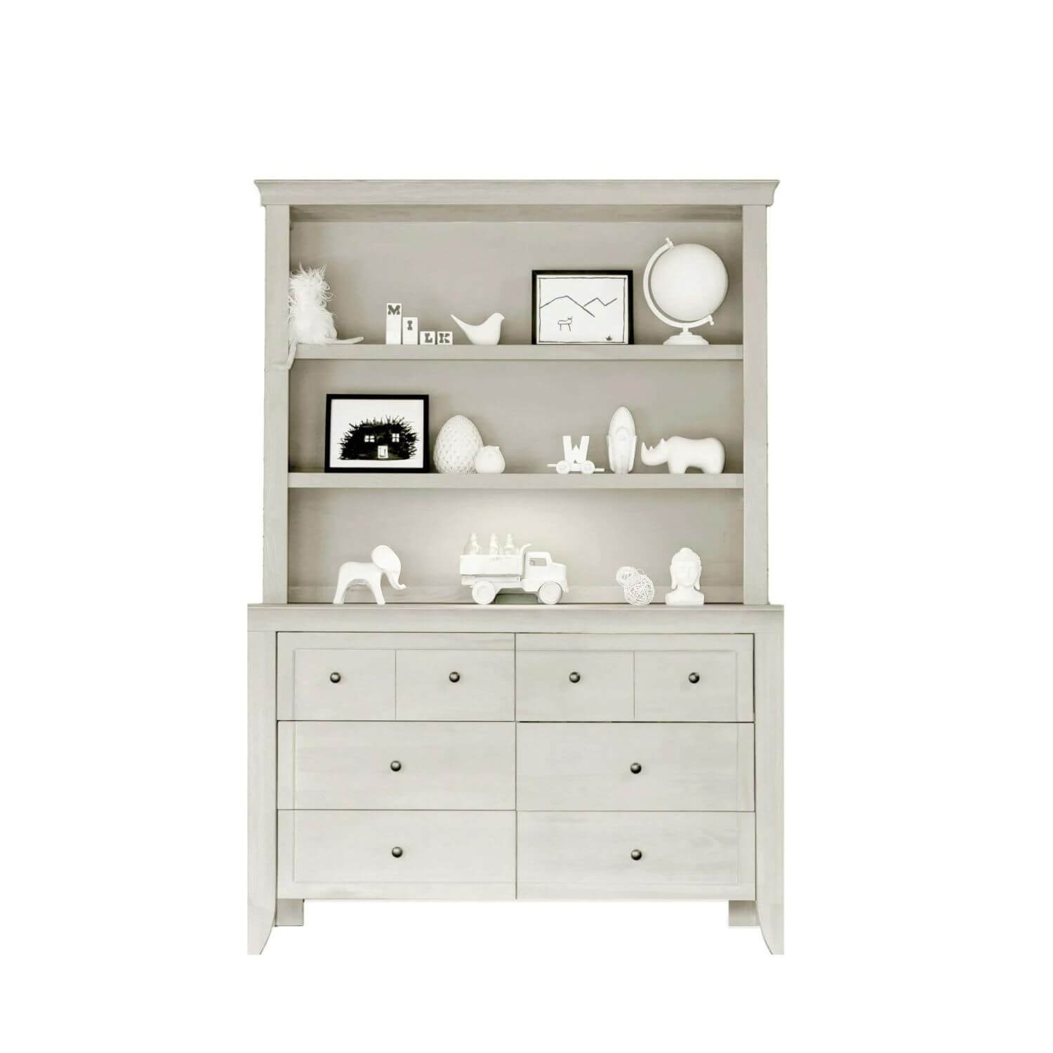 Milk Street Baby Cameo Hutch/Bookcase Steam