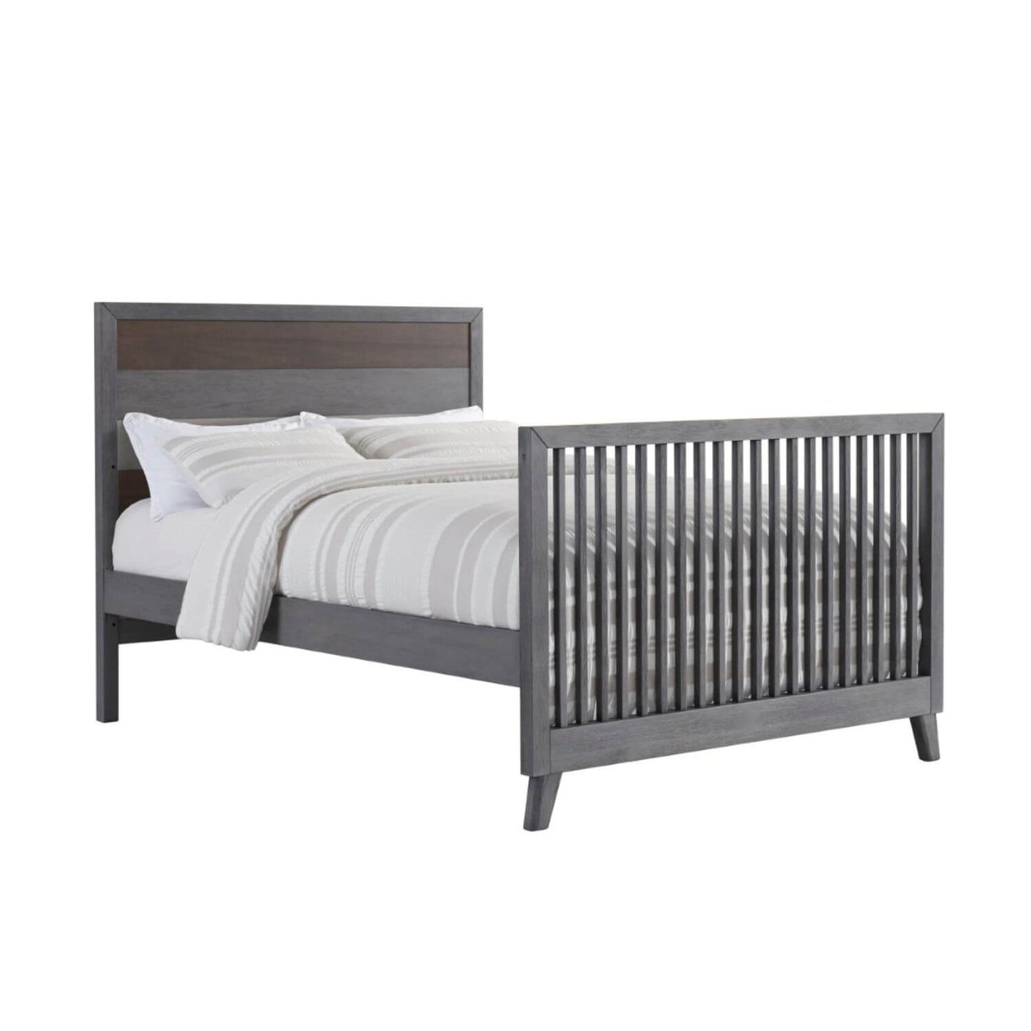 Soho Baby Cascade 4-in-1 Convertible Crib | Multi Tone Gray - full bed