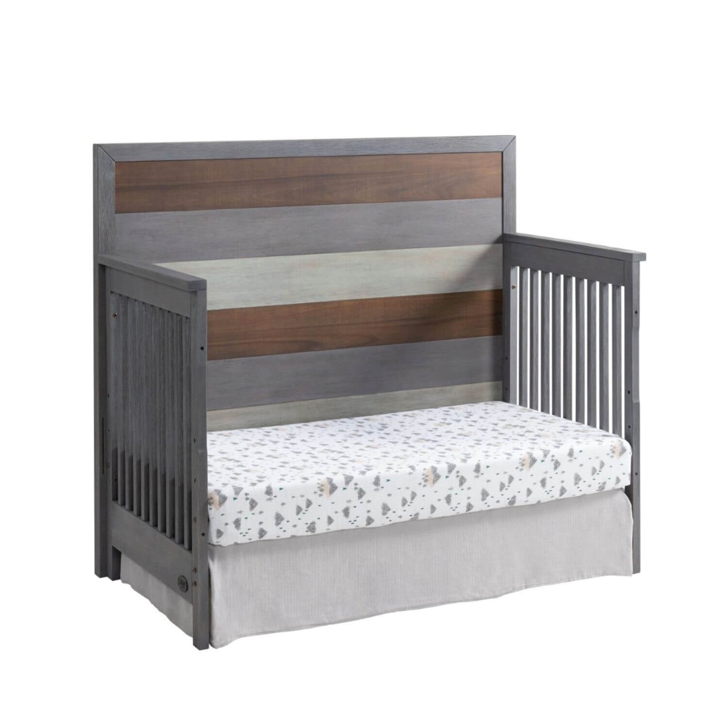 Soho Baby Cascade 4-in-1 Convertible Crib | Multi Tone Gray - daybed