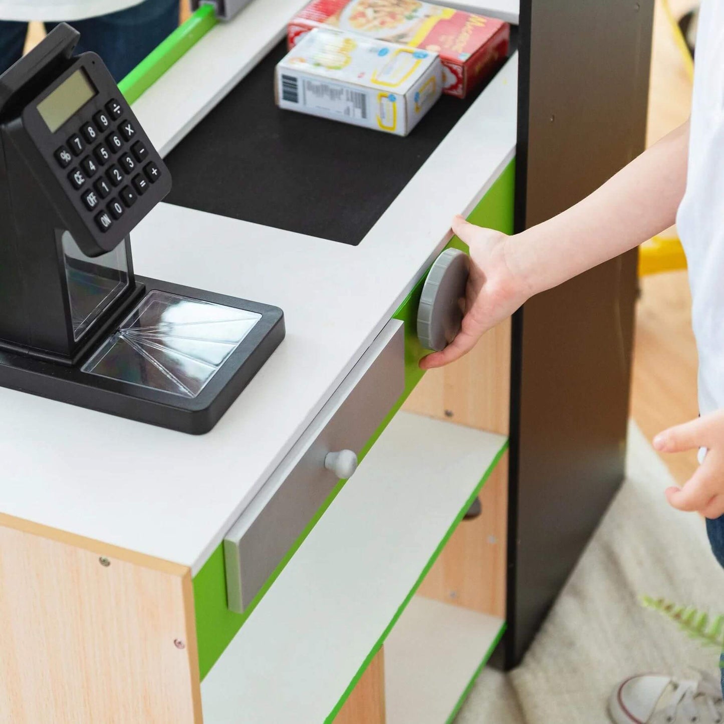 Detail View of Teamson Kids Cashier Austin Play Market Checkout Counter