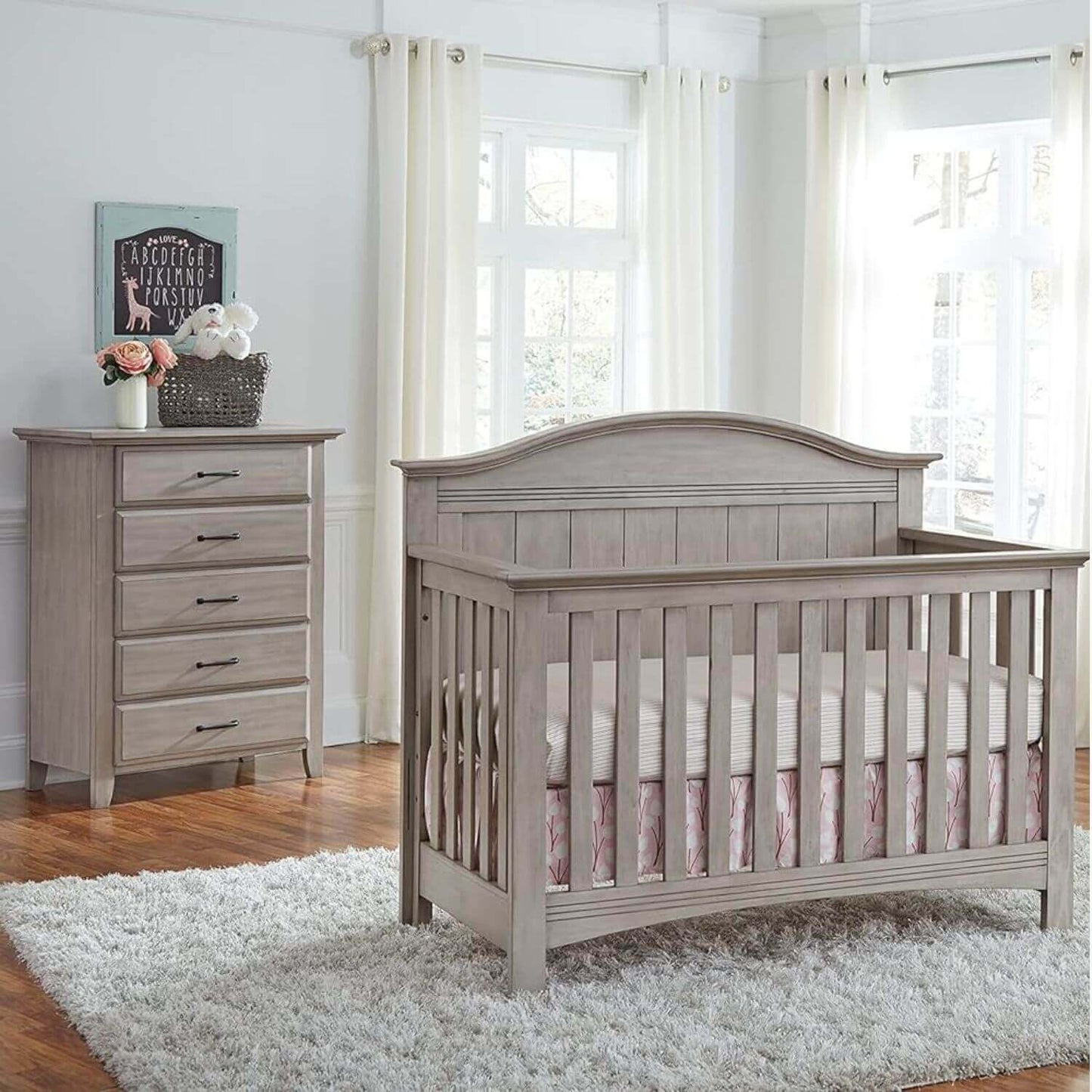 Soho Baby Chandler 5 Drawer Chest | Stone Wash - Lifestyle