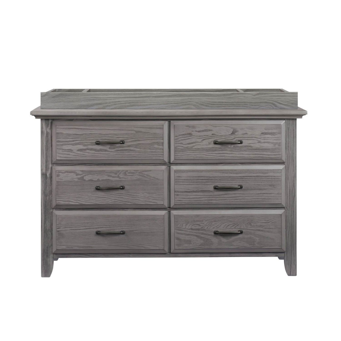 Soho Baby Chandler 6-Drawer Dresser | Graphite Gray - Changing Topper Mounted