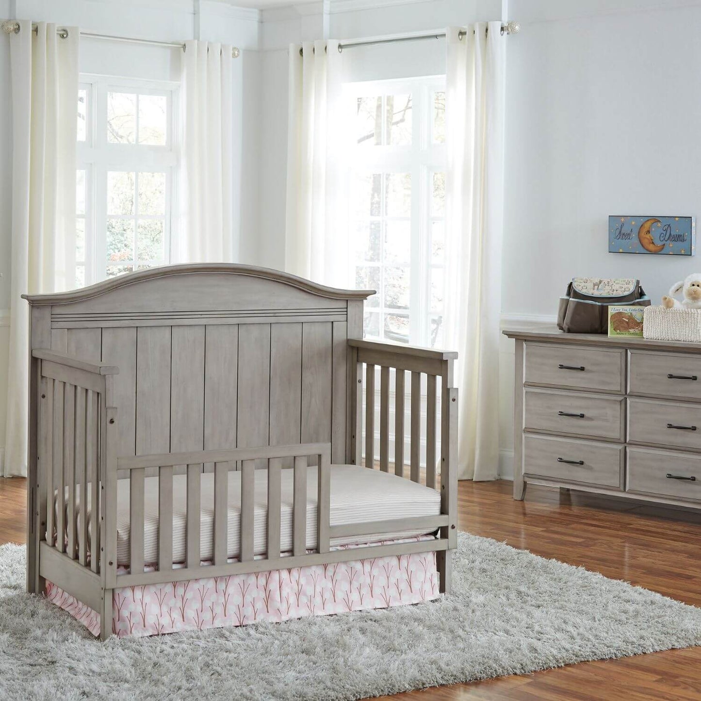 Soho Baby Chandler Guard Rail | Stone Wash | GreenGuard Gold Certified - Lifestyle