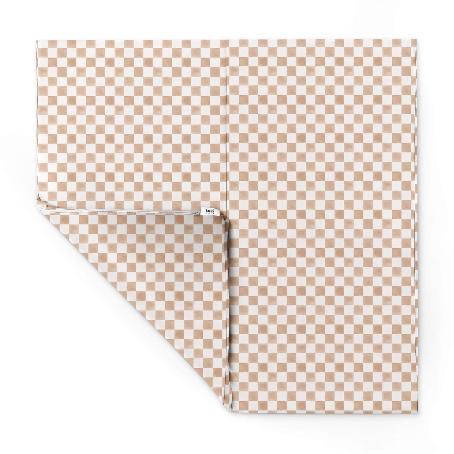 Toki Kids Checker Toffee Vegan Leather Mat