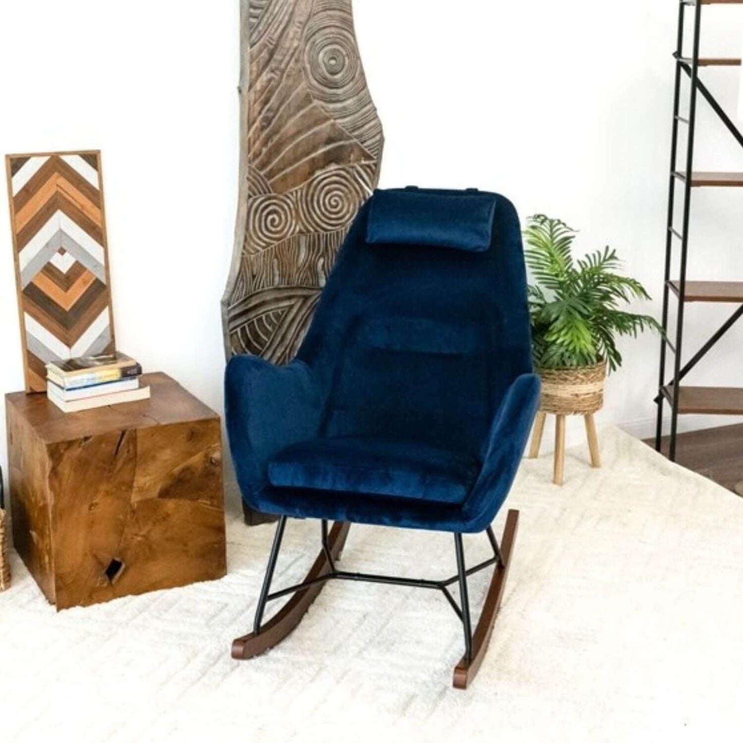 Ashcroft Chelsea Velvet Nursery Rocking Chair