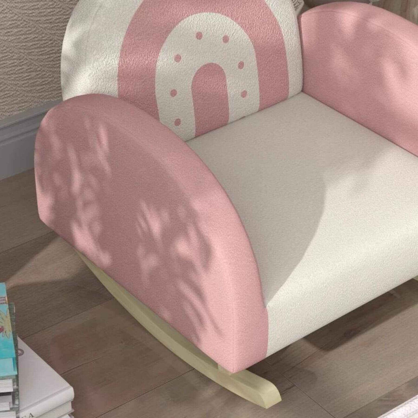 Detail of Qaba Children's Armchair Rocker for Bedroom, Playroom, Pink